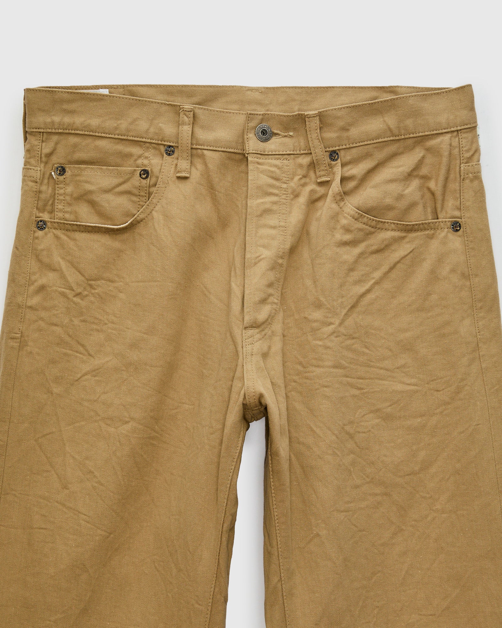 266SVC-KHB "Khaki Beige" 8oz Selvedge Chino Pants - Relaxed Straight Fit - Image 5