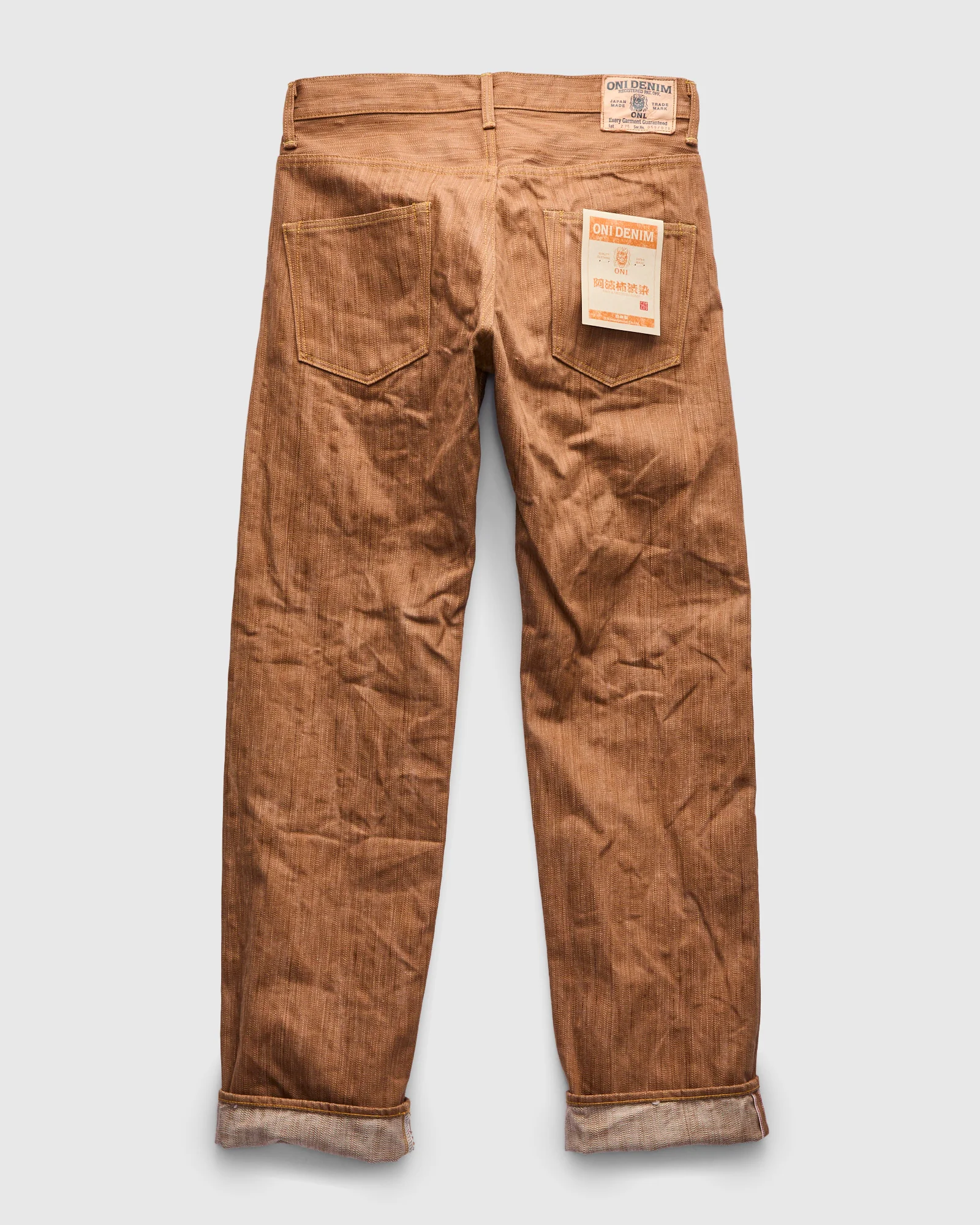 275-AWA "Awa-Kakishibu x Kinari" 20oz Selvedge Denim - Regular Straight Fit - Image 3