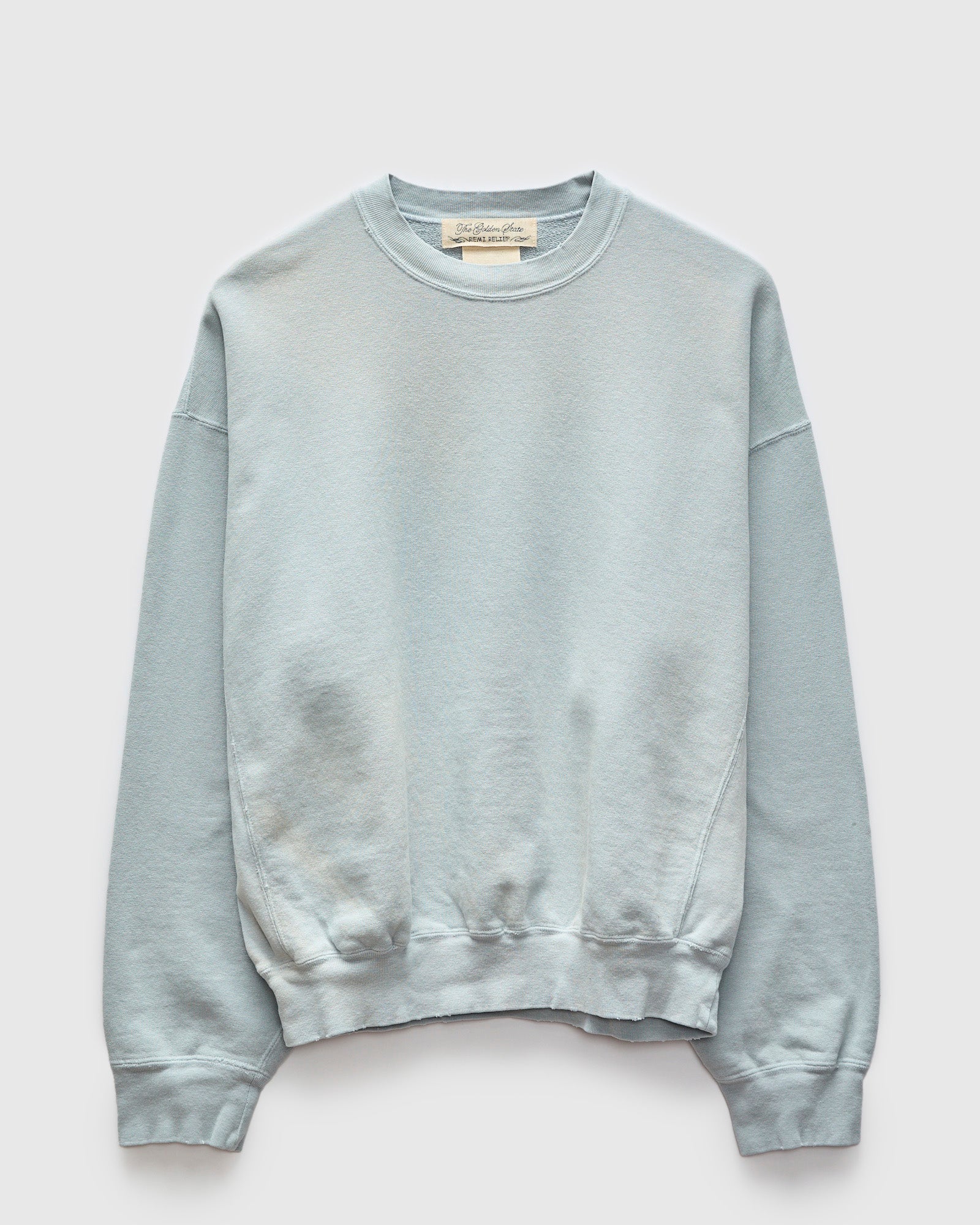 "3-Fly" Special Finish Fleece Crewneck in Sax