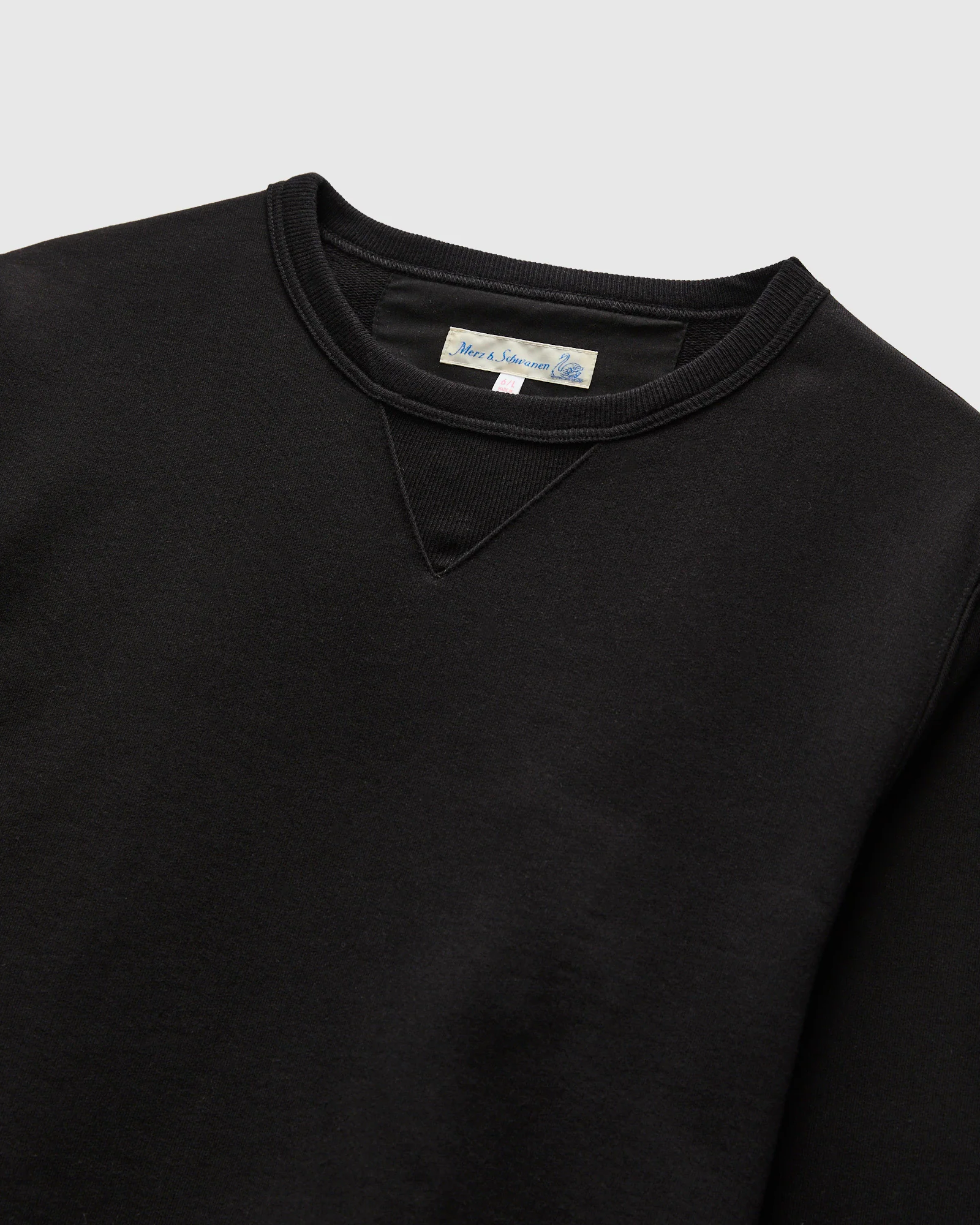 3S48 "Good Originals" Heavyweight Loopwheel Sweatshirt in Deep Black - Image 3