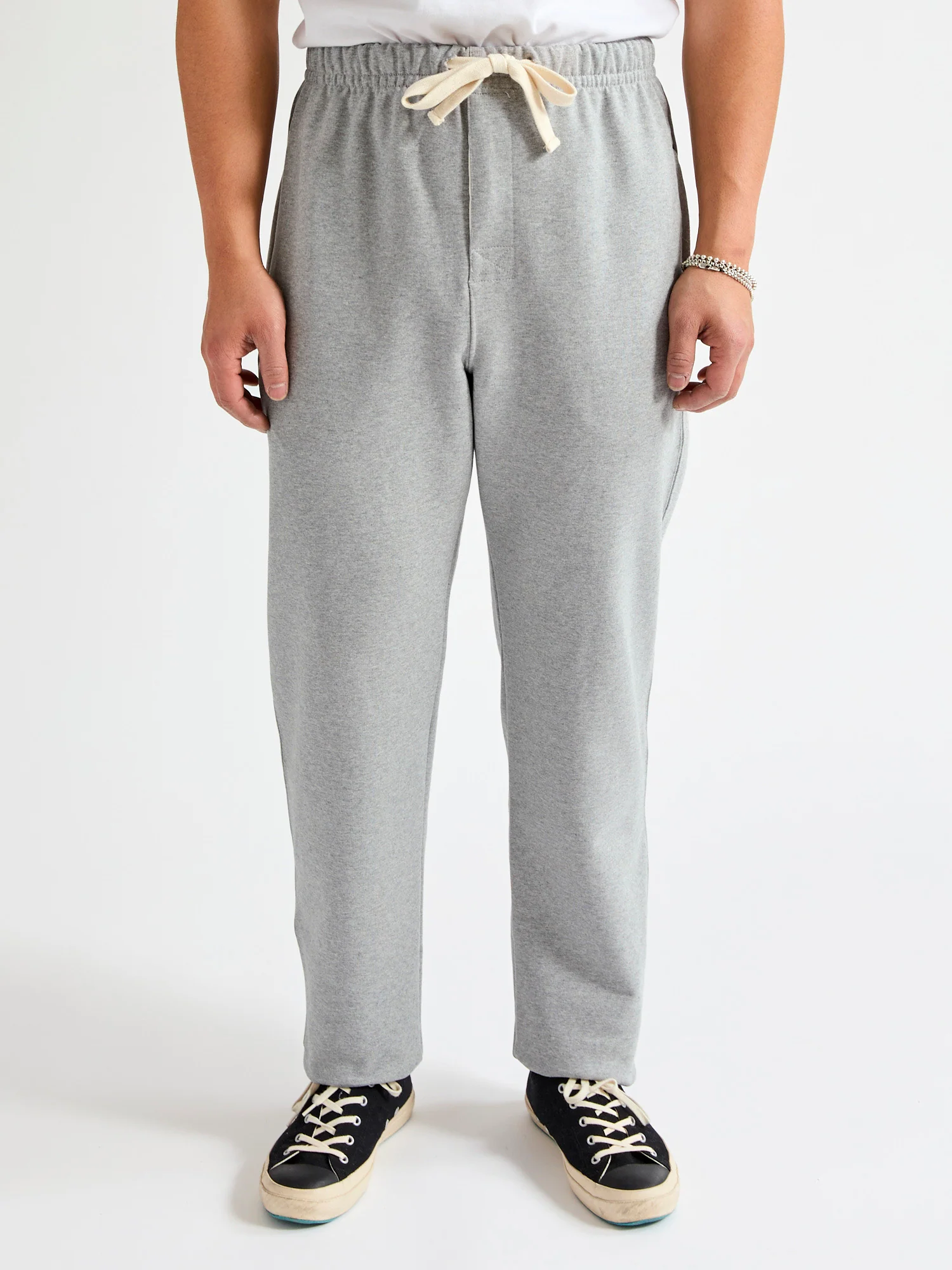 3S50 "Good Originals" Heavyweight Loopwheel Sweatpants in Heather Grey - Image 2
