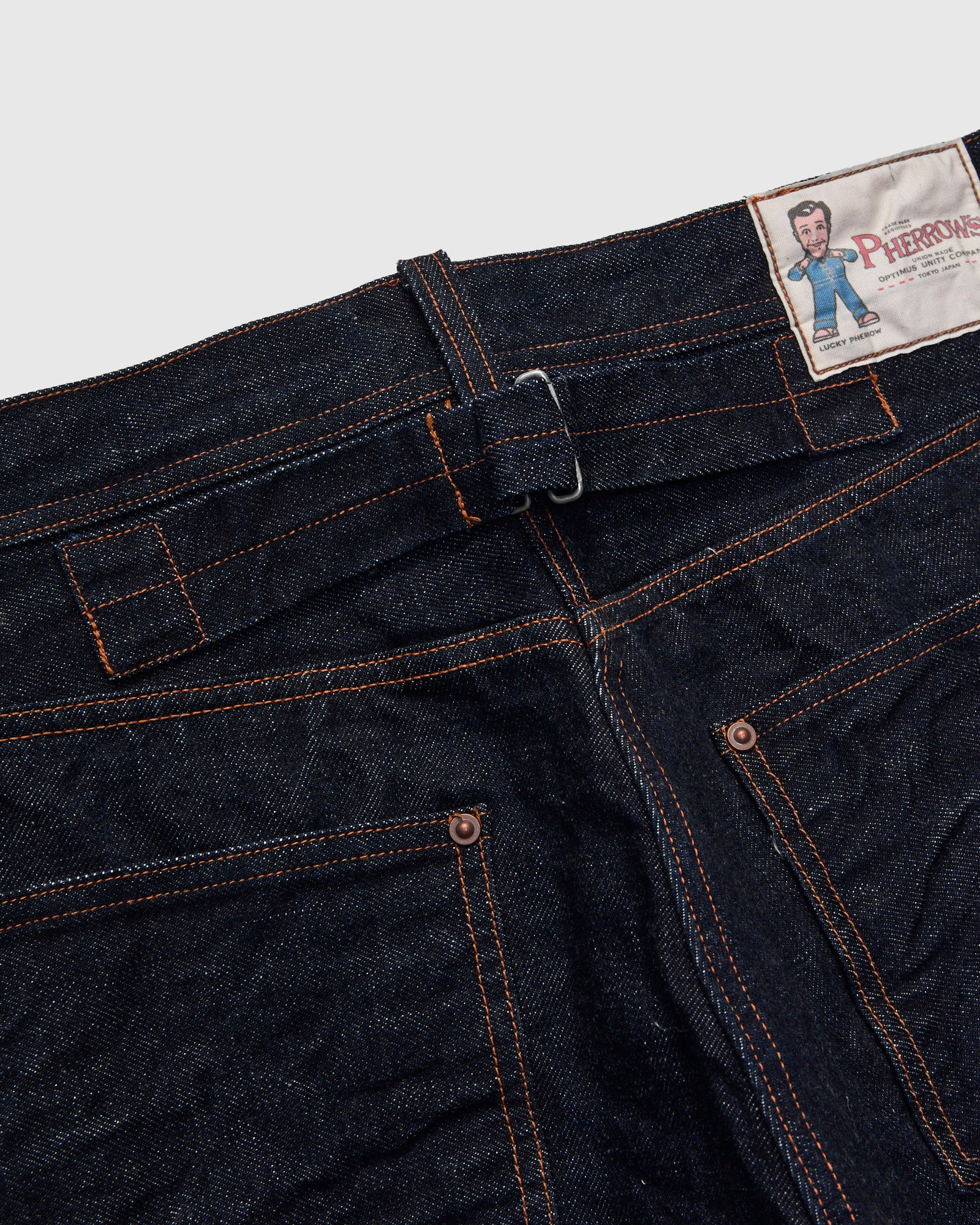 400P 13.5oz Rinsed Denim - Cinch Back Straight Fit - Image 10