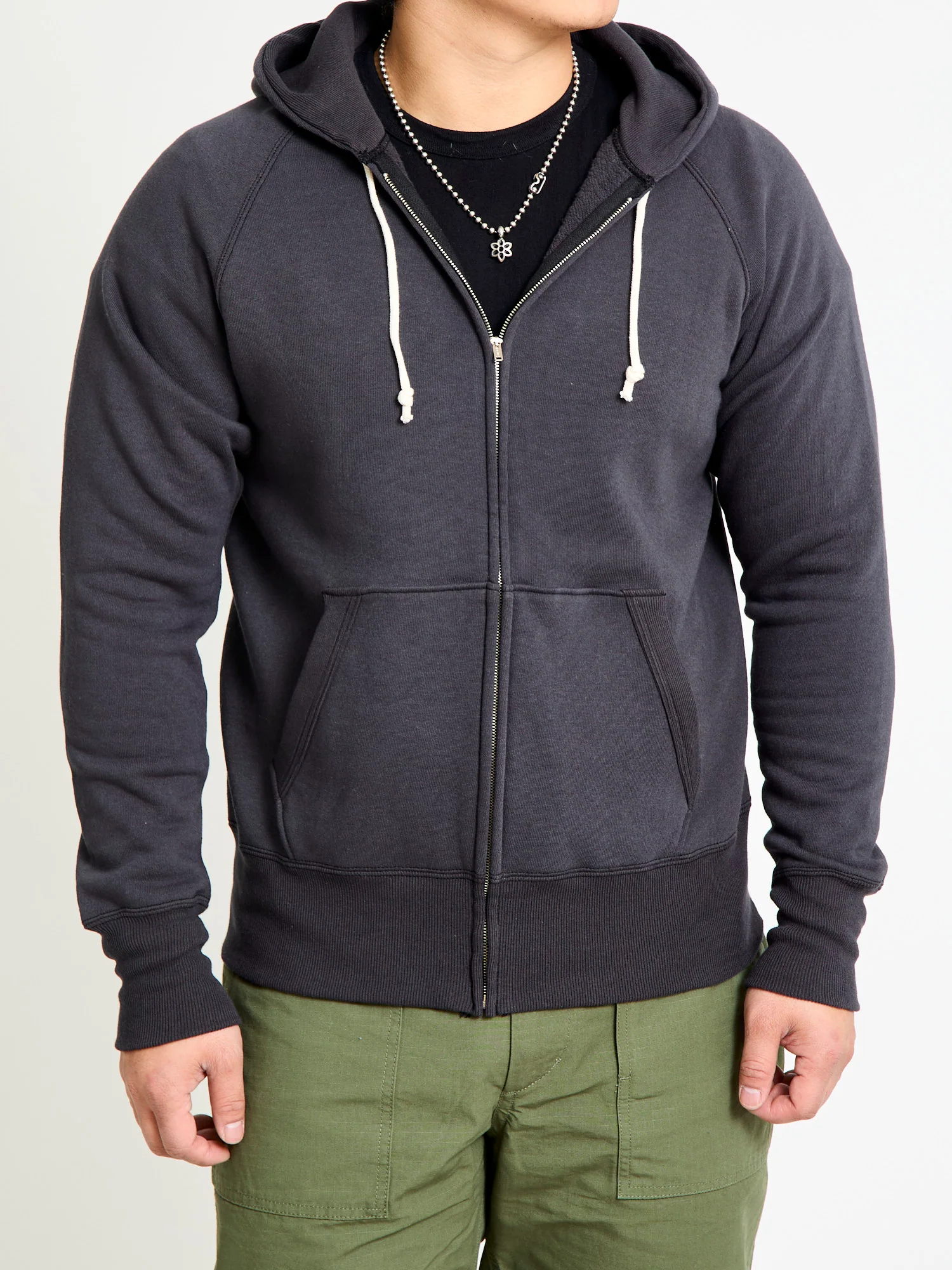 451 Loopwheel Zip Hoodie in Sumikuro - Image 2