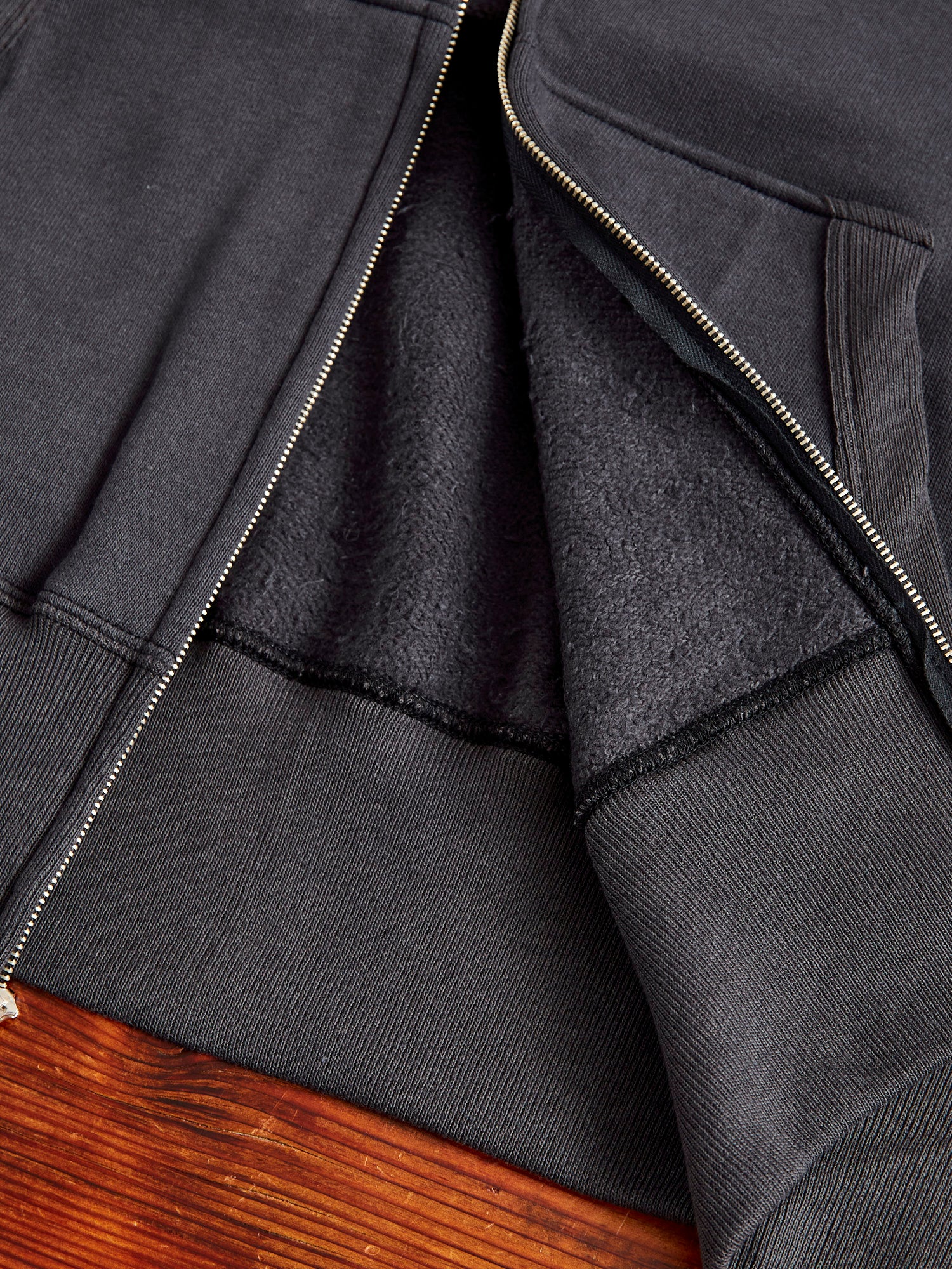 451 Loopwheel Zip Hoodie in Sumikuro - Image 9