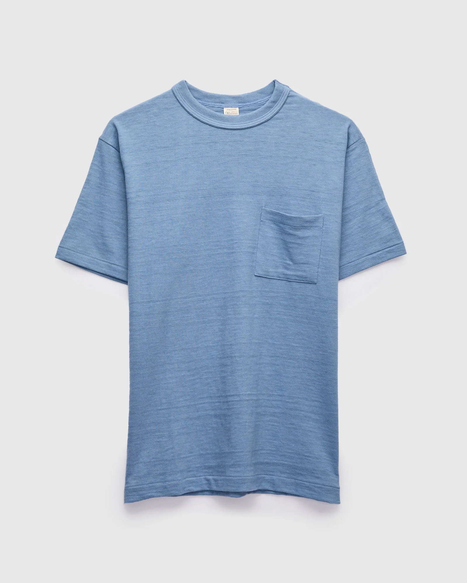 4601 Tube Knit Pocket Tee in Pale Blue