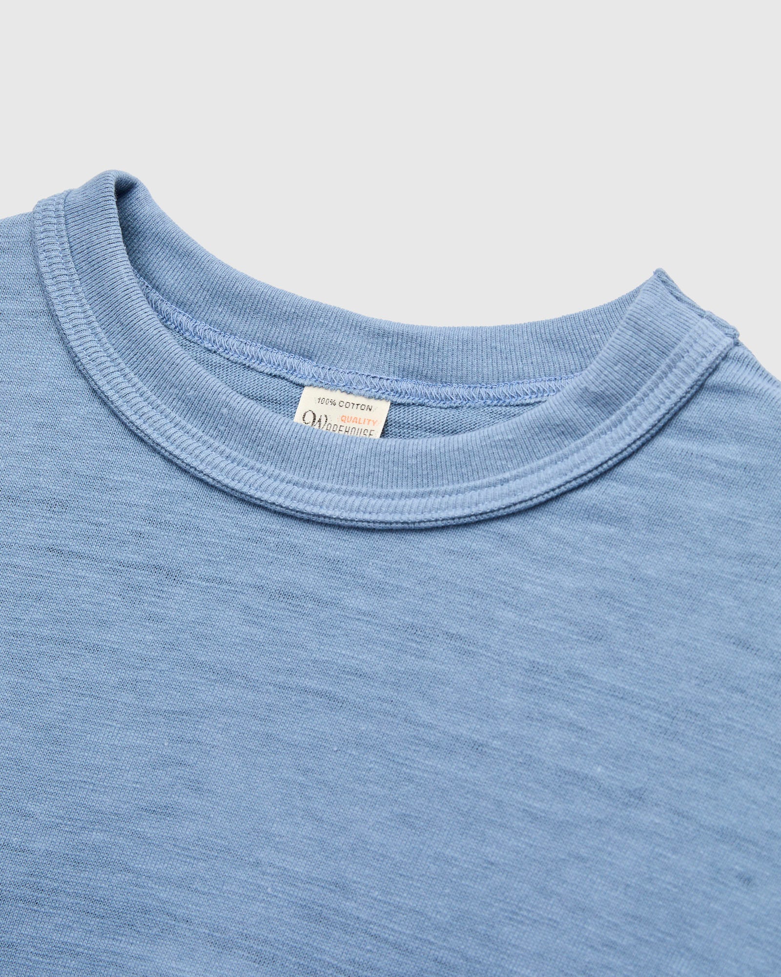 4601 Tube Knit Pocket Tee in Pale Blue - Image 3