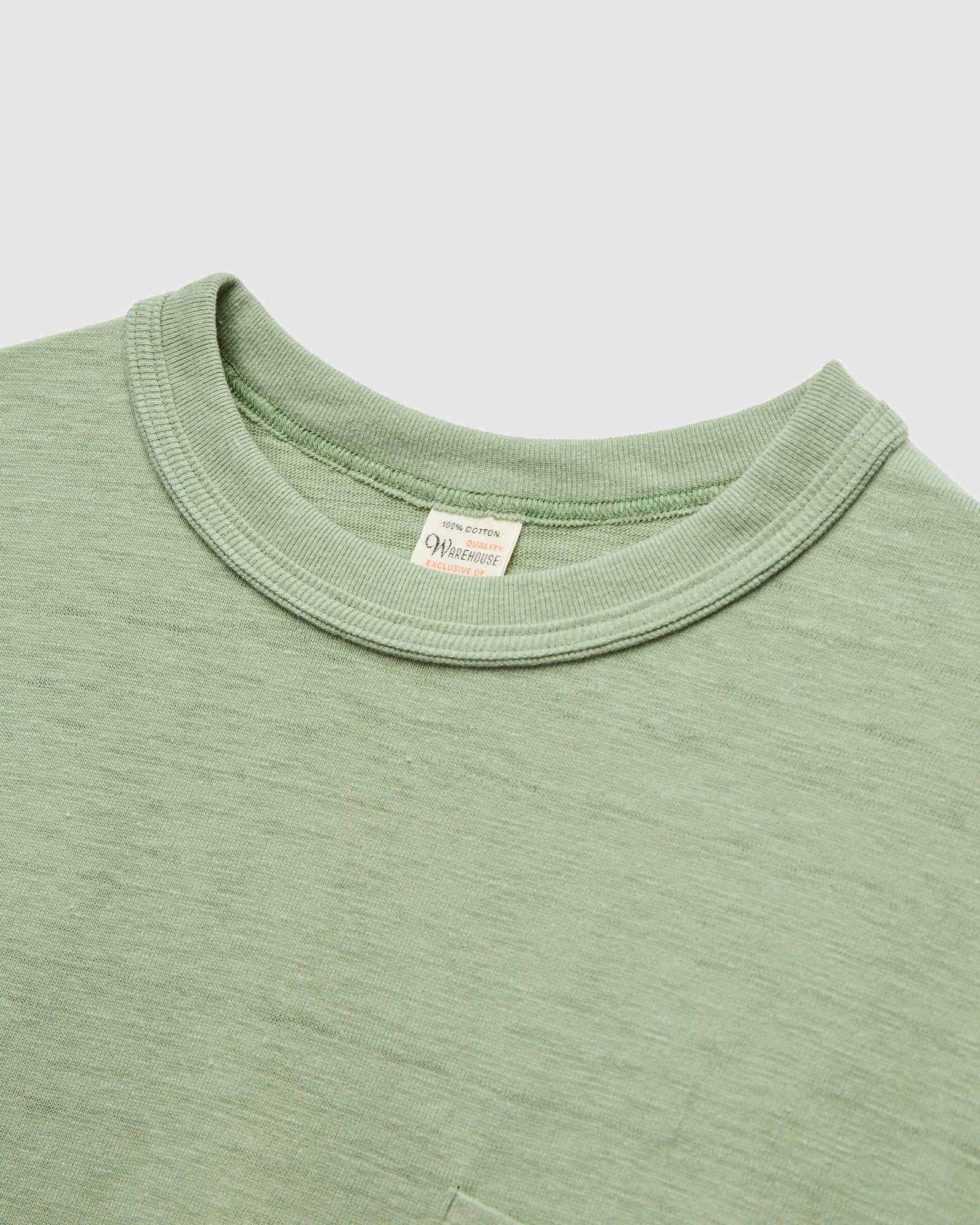4601 Tube Knit Pocket Tee in Pale Green - Image 3