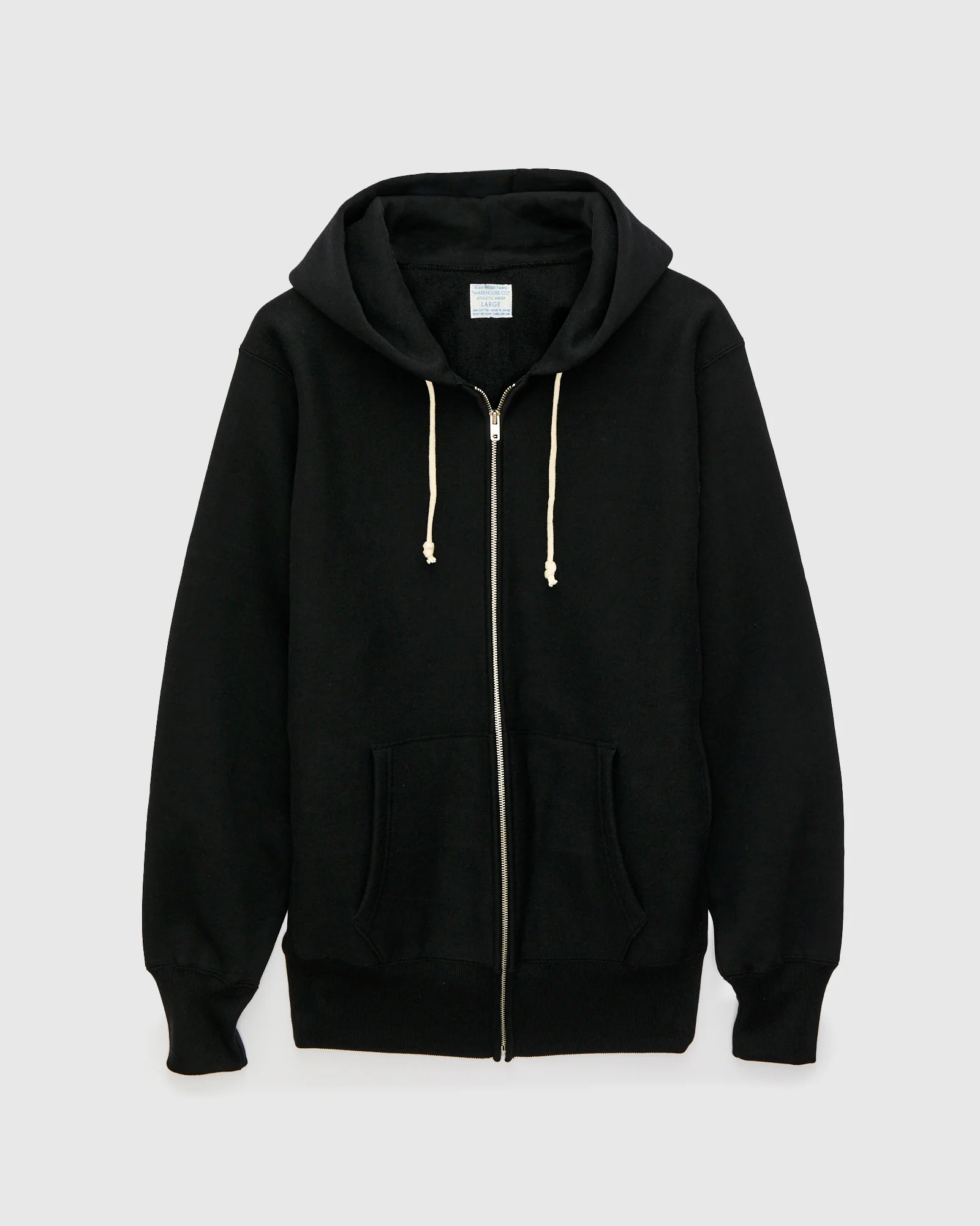 487 Reverse Weave Loopwheel Zip Hoodie in Black