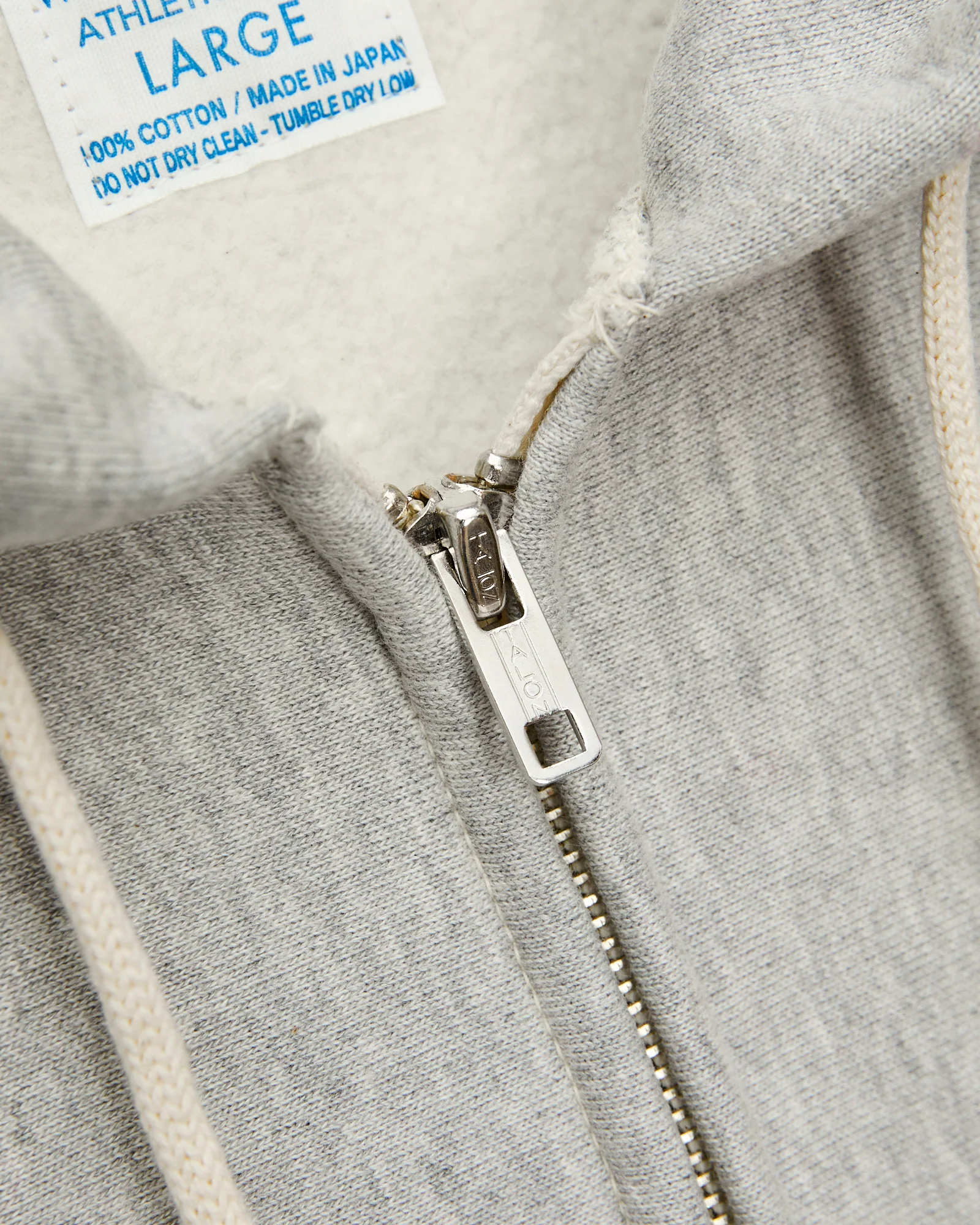 487 Reverse Weave Loopwheel Zip Hoodie in Heather Grey - Image 4