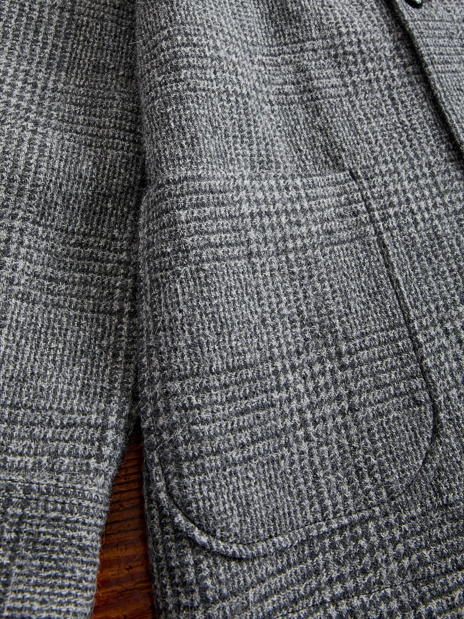 4B Cuffs Alpaca Tweed Jacket in Grey Glen Check - Image 8