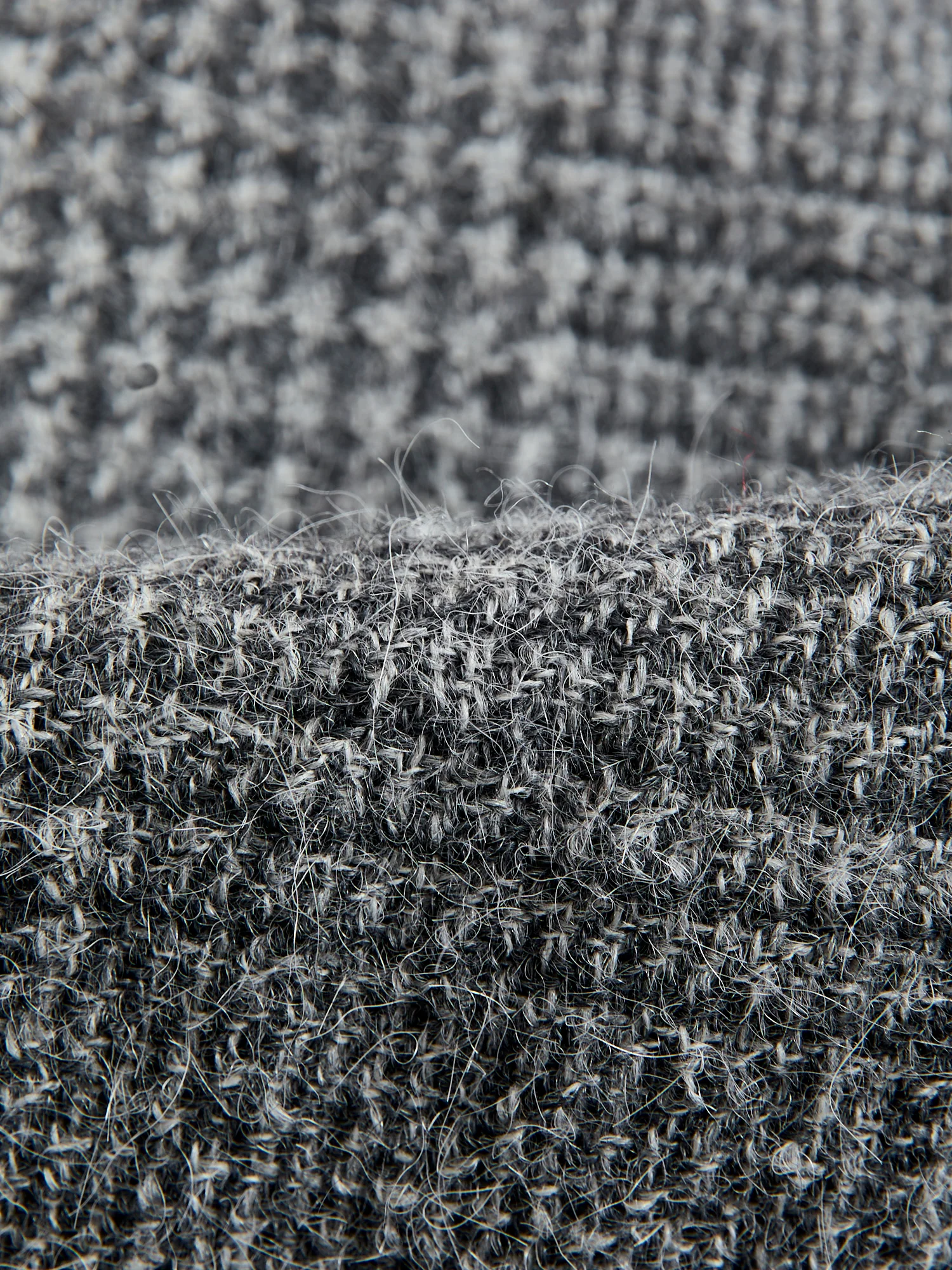 4B Cuffs Alpaca Tweed Jacket in Grey Glen Check - Image 9