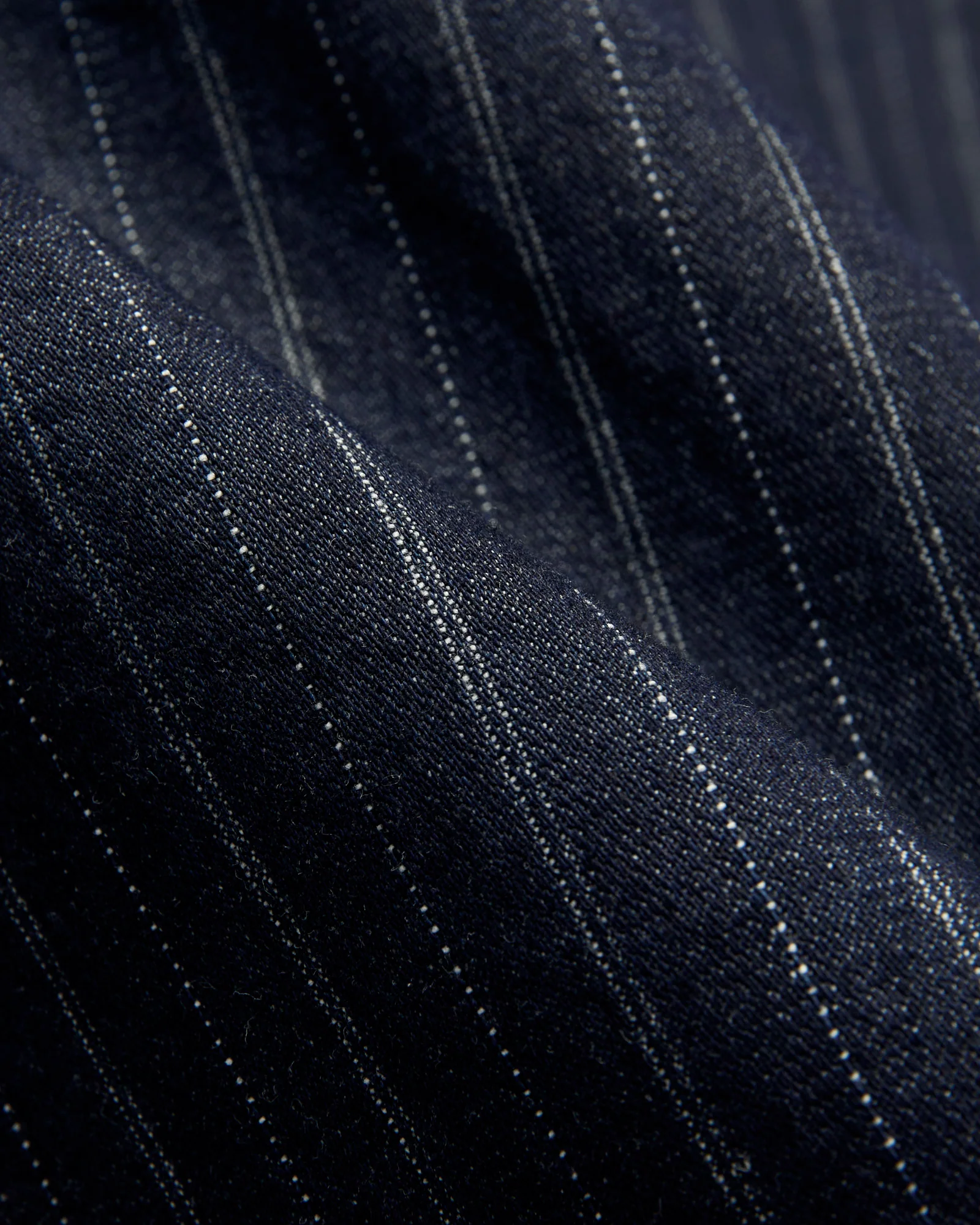 5122 8oz Denim Dobby Stripe Shirt in Indigo - Image 2