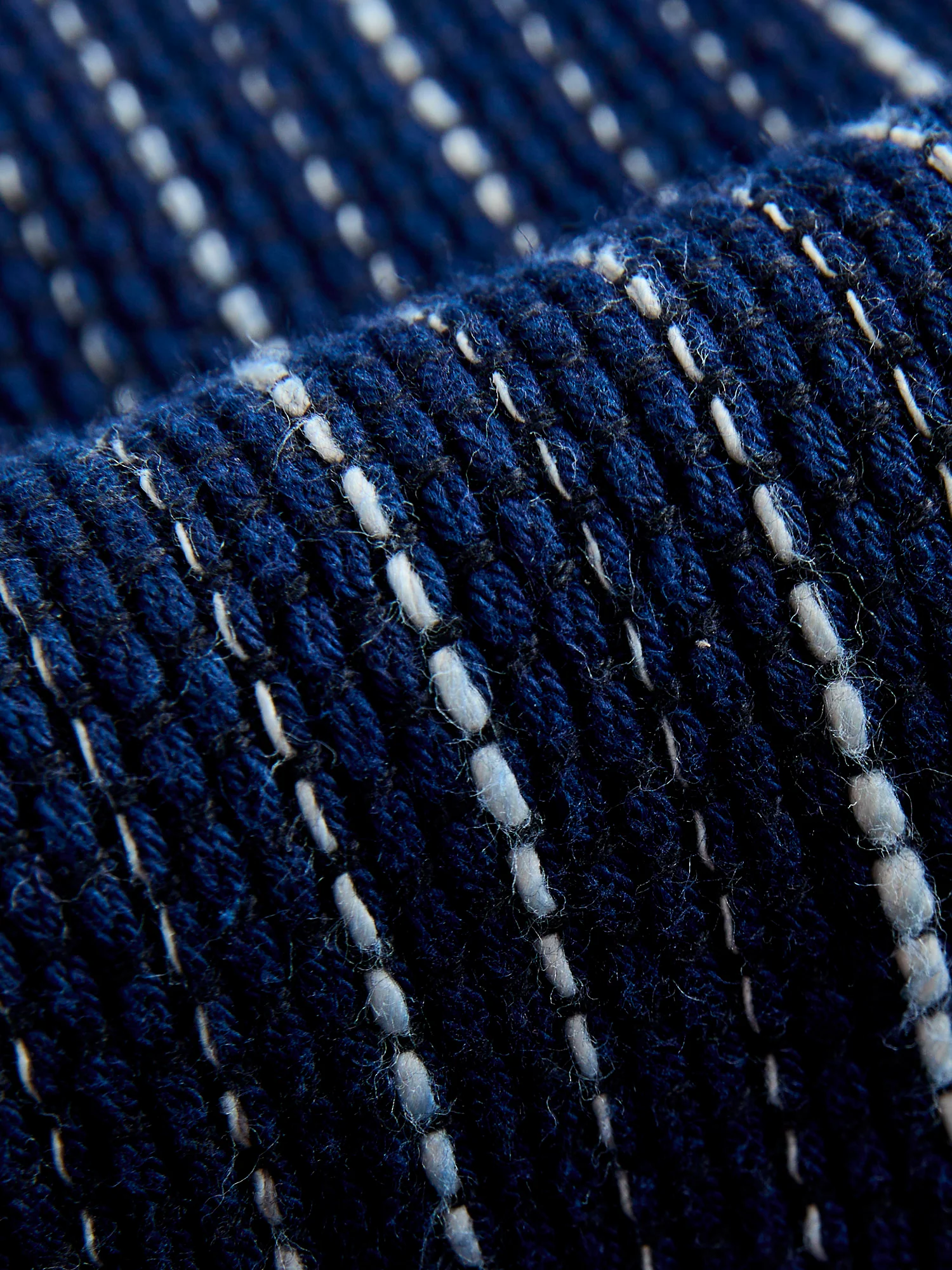 5709 "Rain Kasuri" Work Shirt in Indigo Sashiko - Image 7