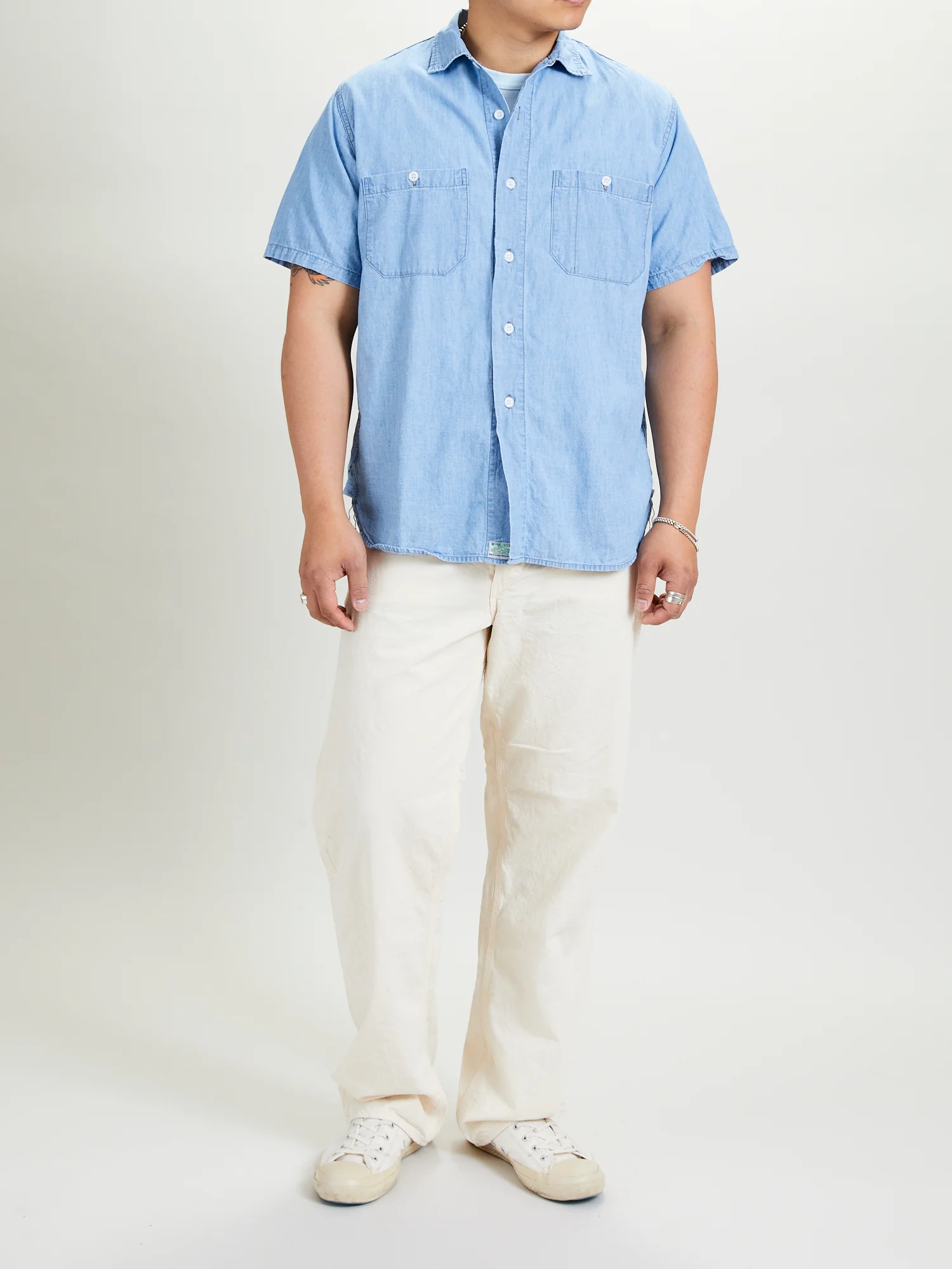 60's Painter Pants in Ecru - Image 13