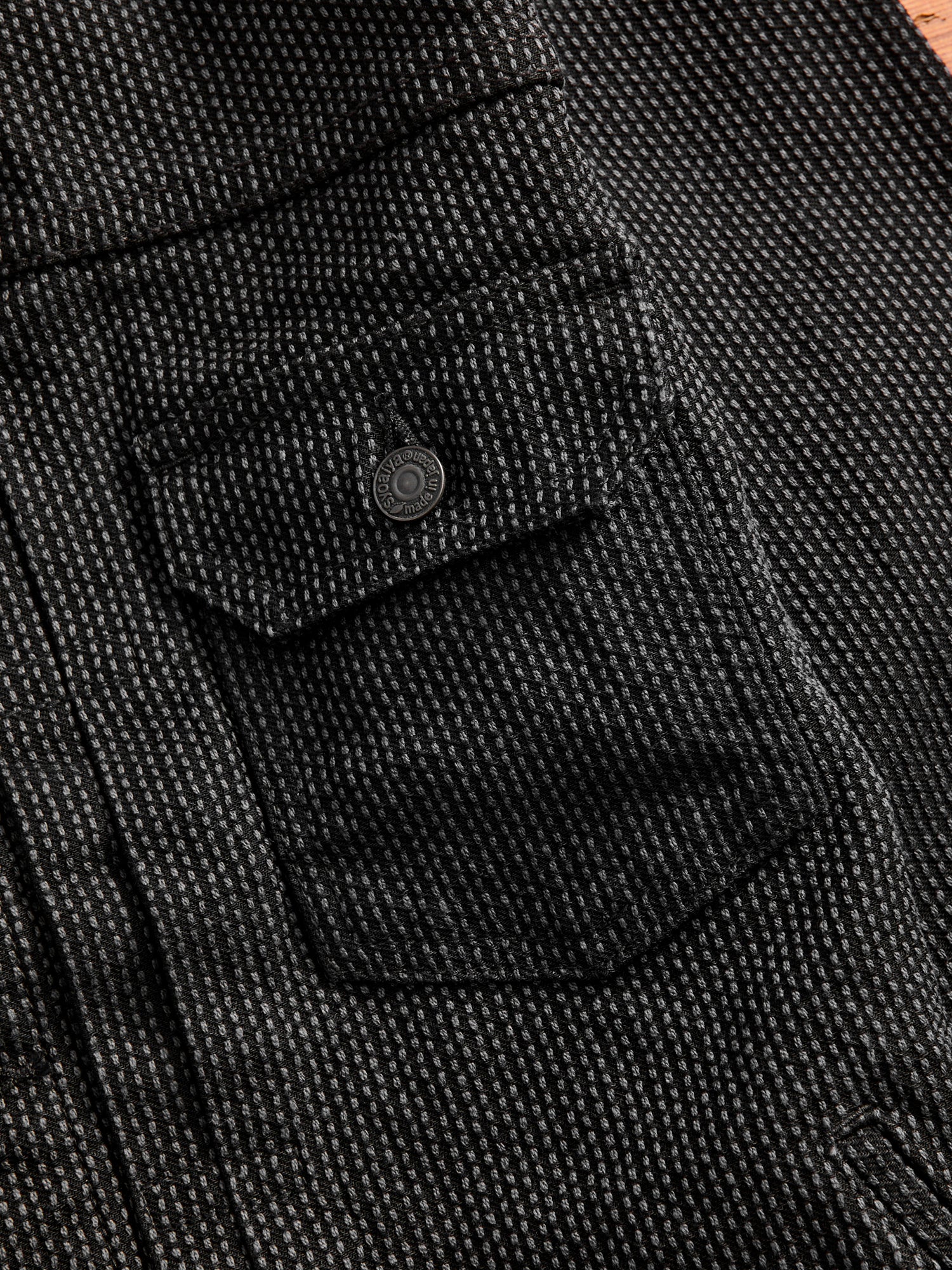 Sashiko Type-2 Jacket in Grey Black - Image 4