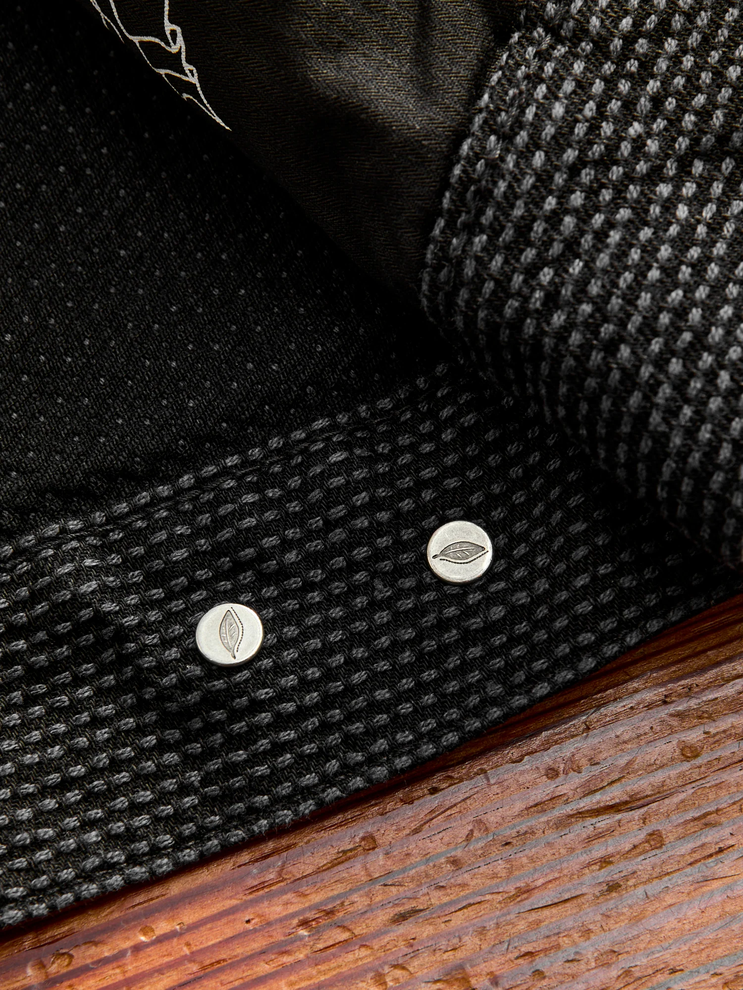Sashiko Type-2 Jacket in Grey Black - Image 7