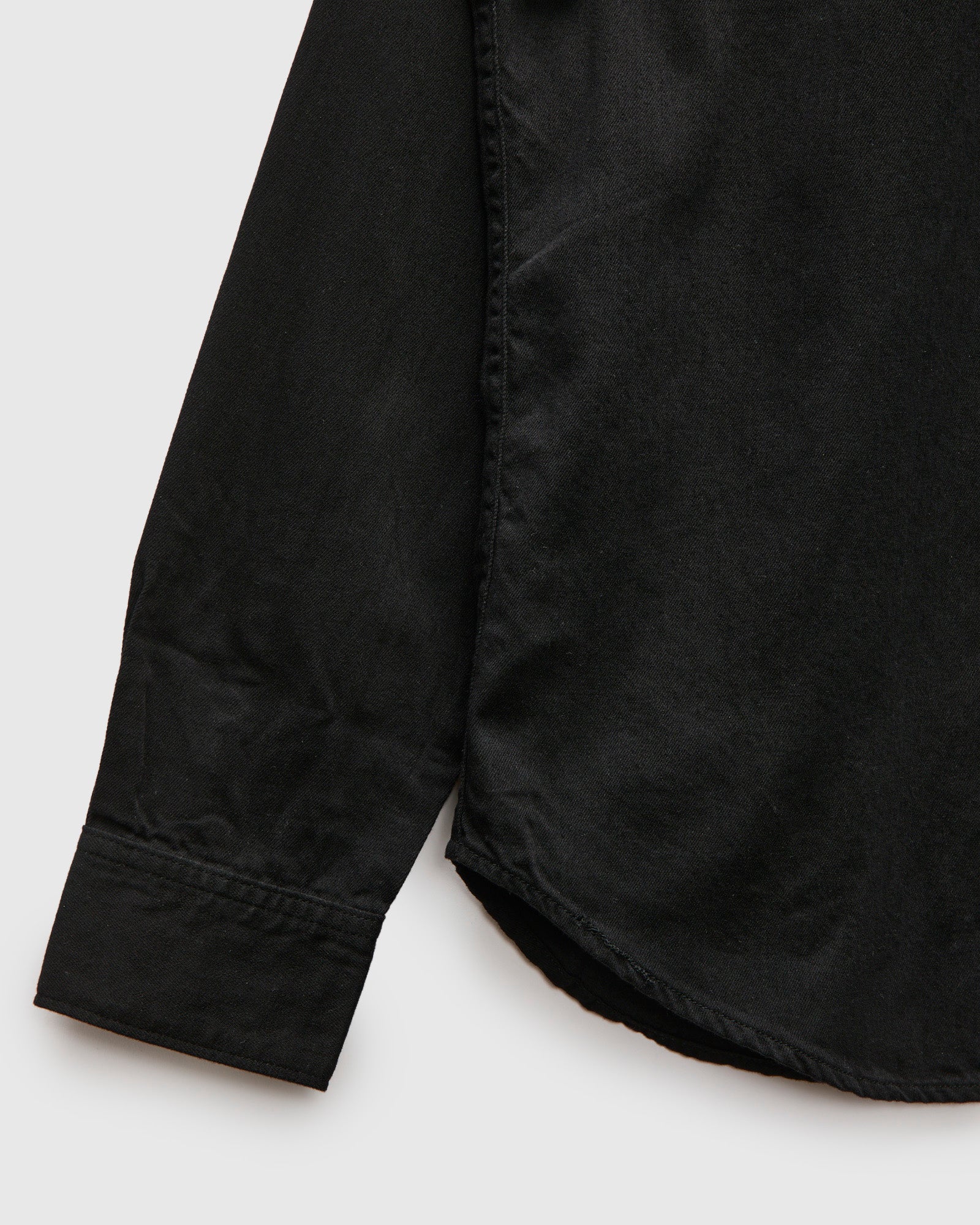 6oz Denim Button Down Shirt in Black - Image 7