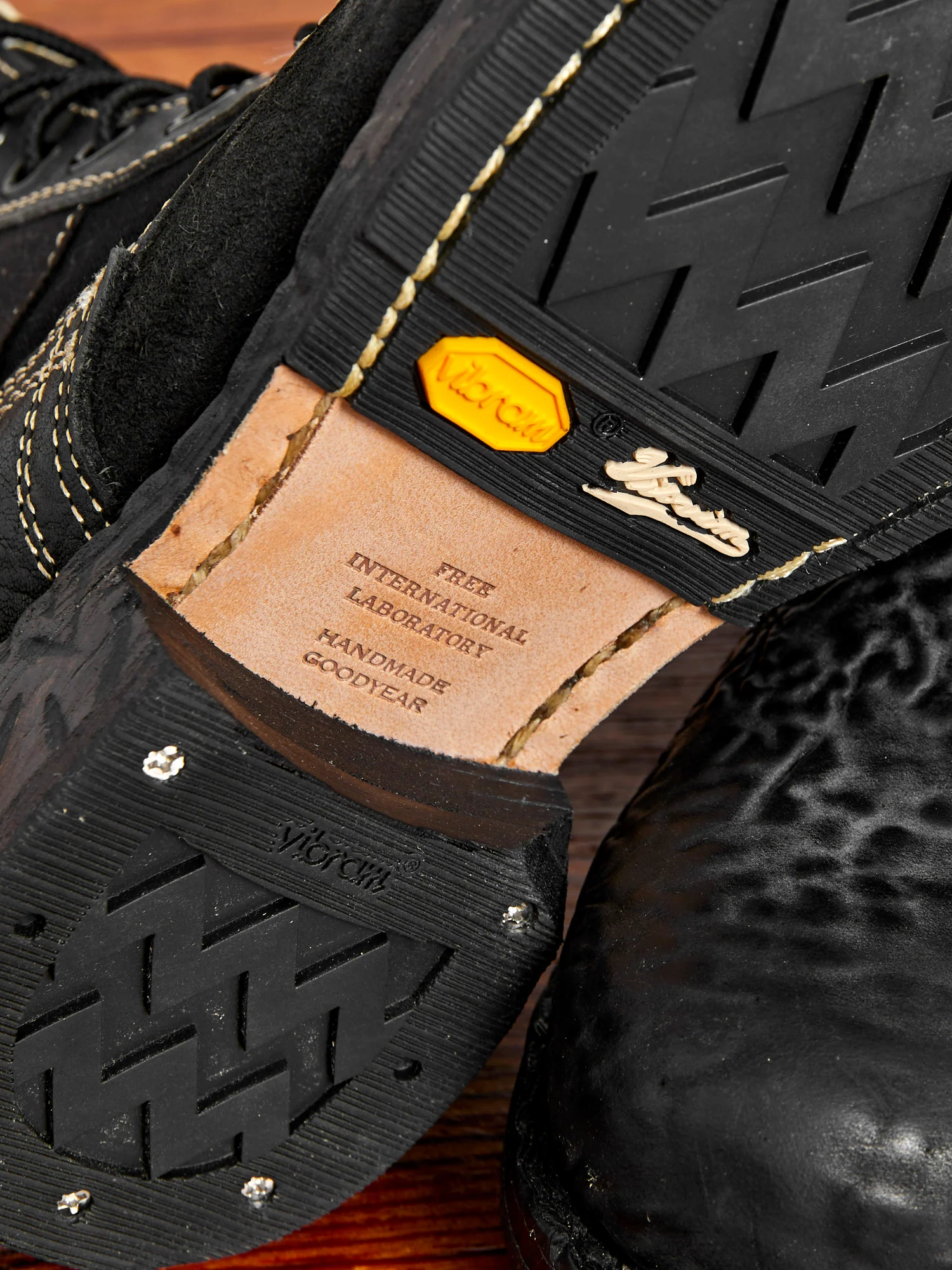7 Hole '73-Folk Boots in Black Horsehide - Image 8