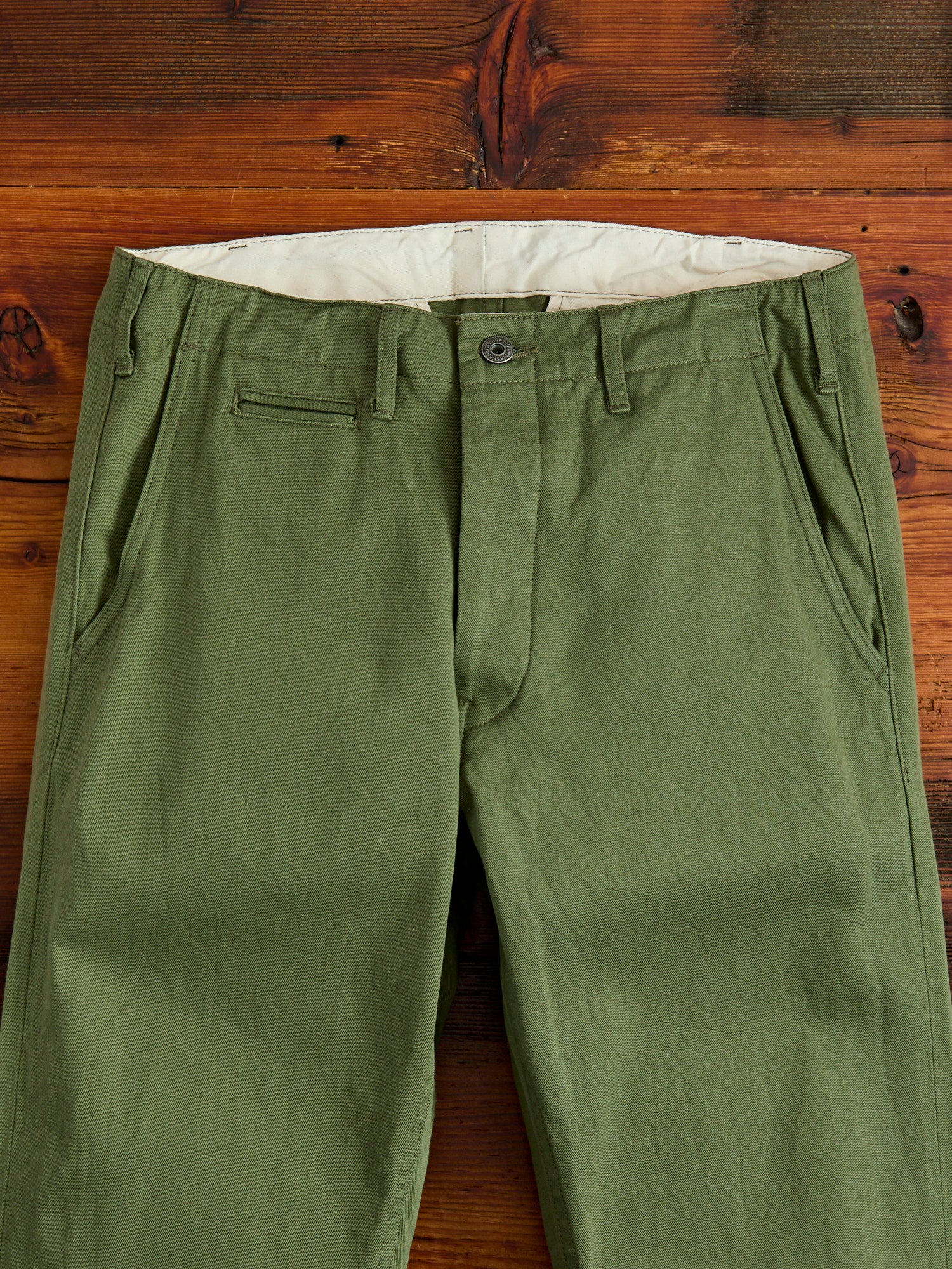 9.5oz Selvedge Chino in Light Olive - Image 4