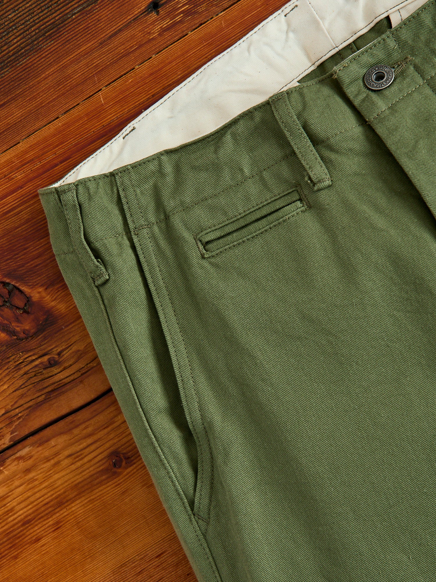 9.5oz Selvedge Chino in Light Olive - Image 5