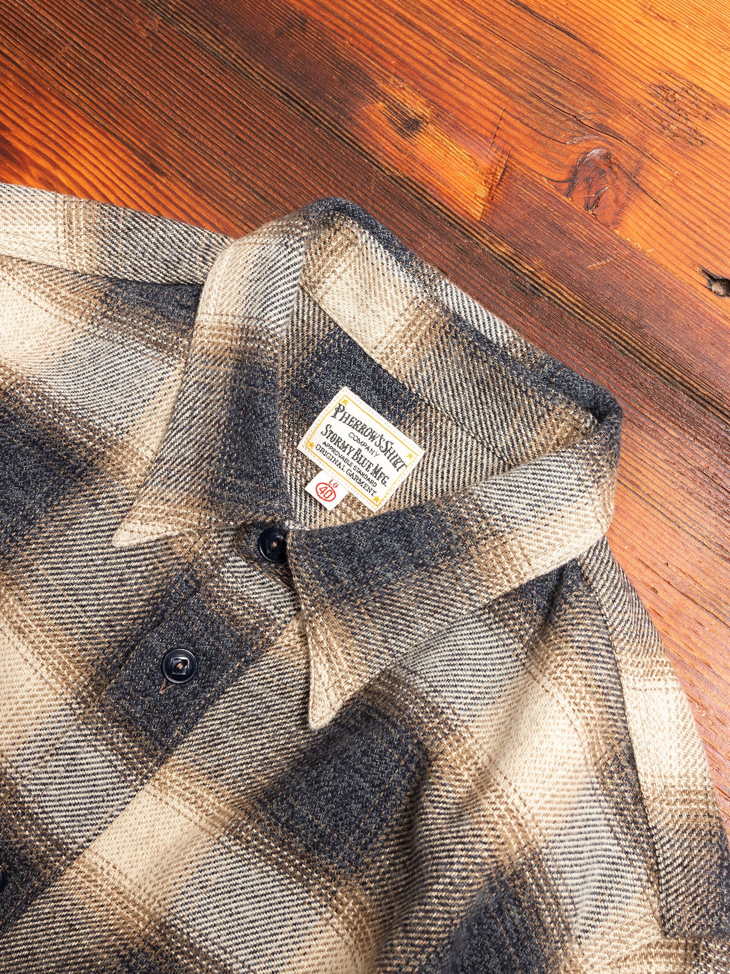 750WS Heavy Flannel Shirt in Beige - Image 2