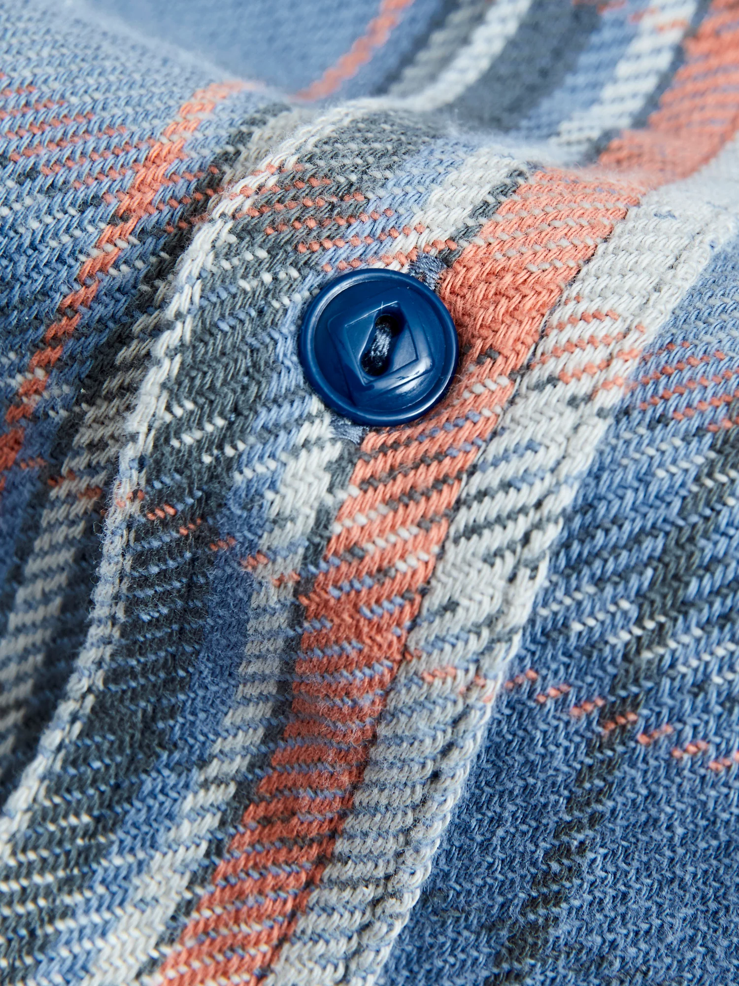 750WS Heavy Flannel Shirt in Blue - Image 7