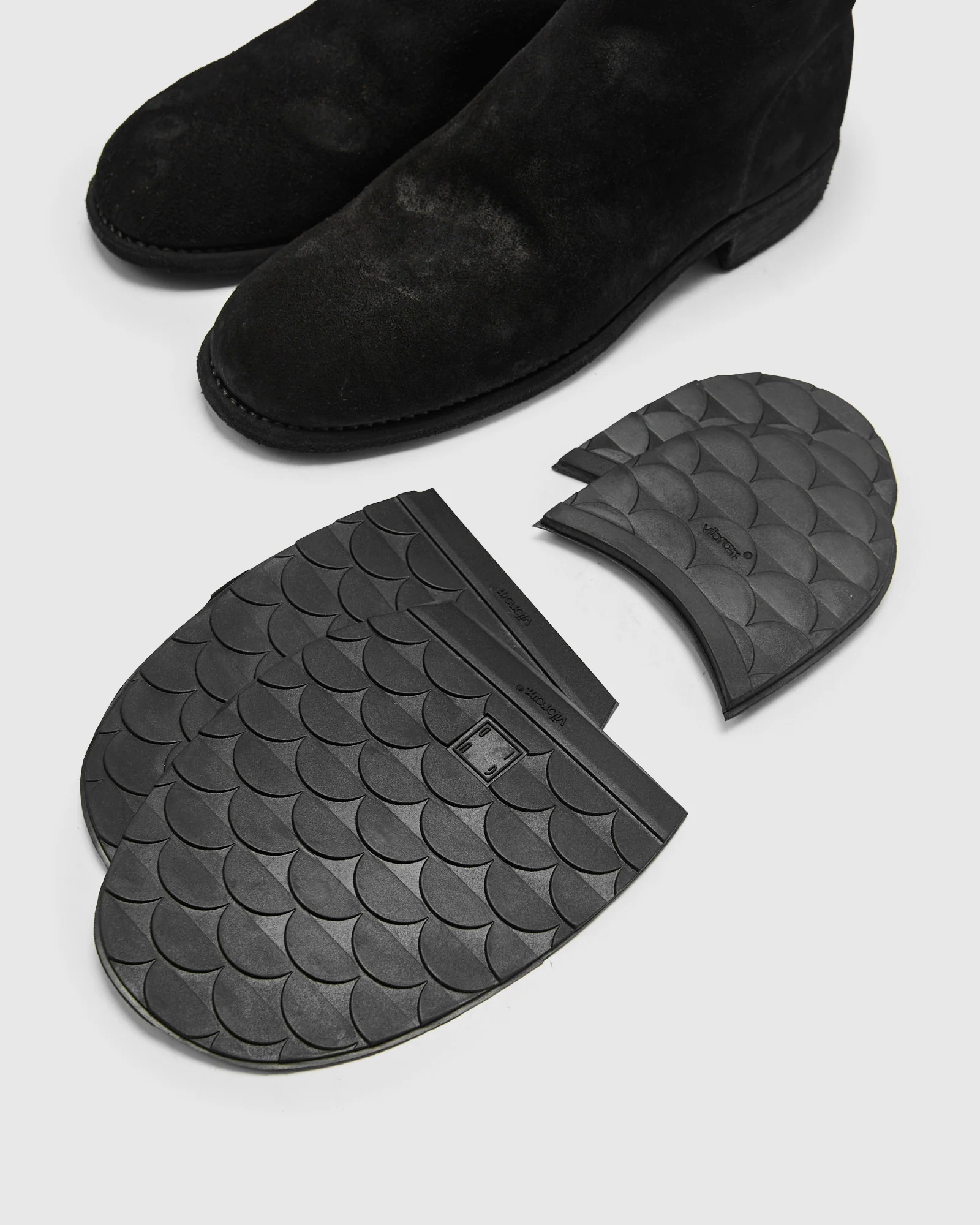 988 Back Zip Boot in Black Reverse Horse Leather - Image 9