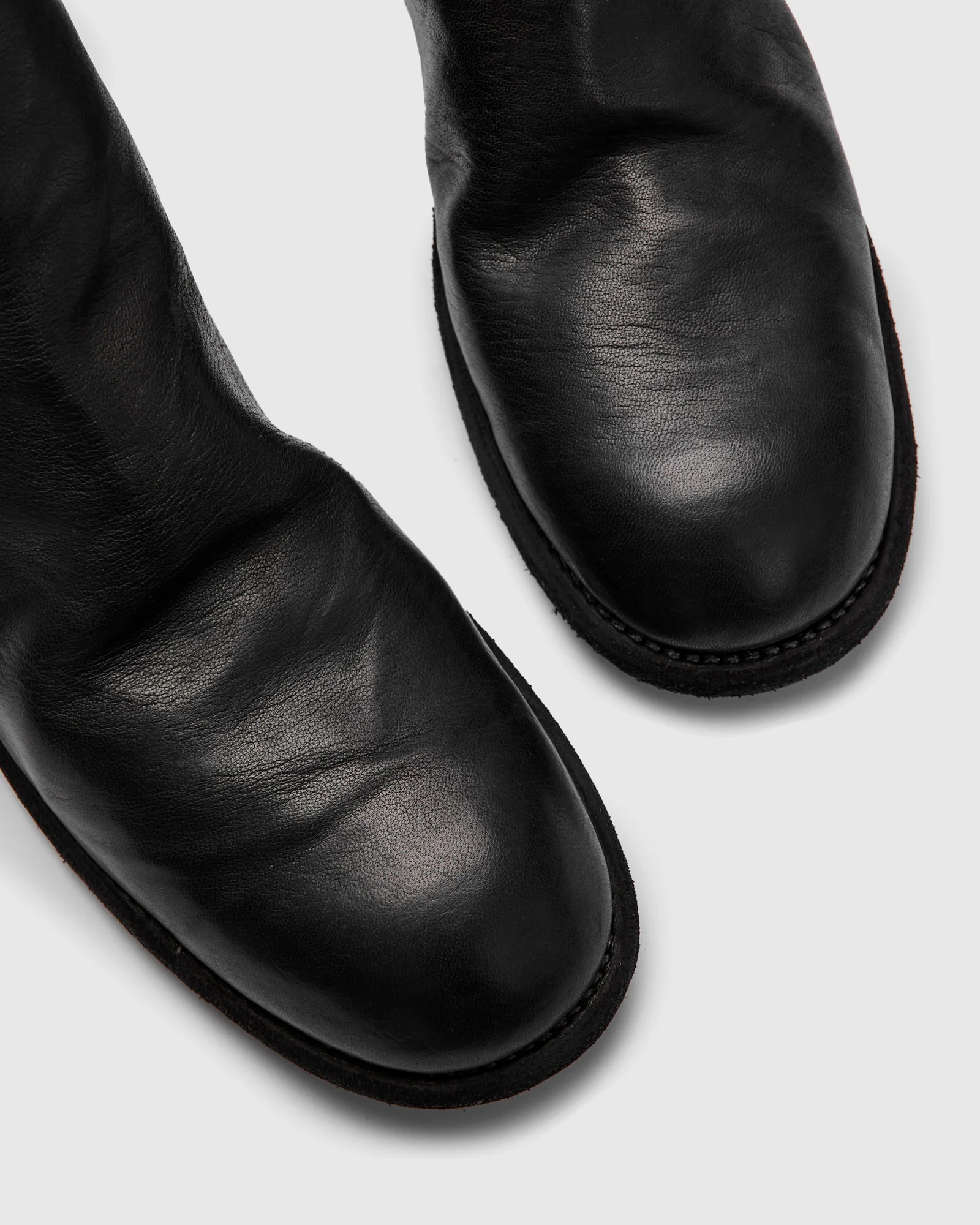 988 Back Zip Boot in Black Full Grain Horse Leather - Image 7
