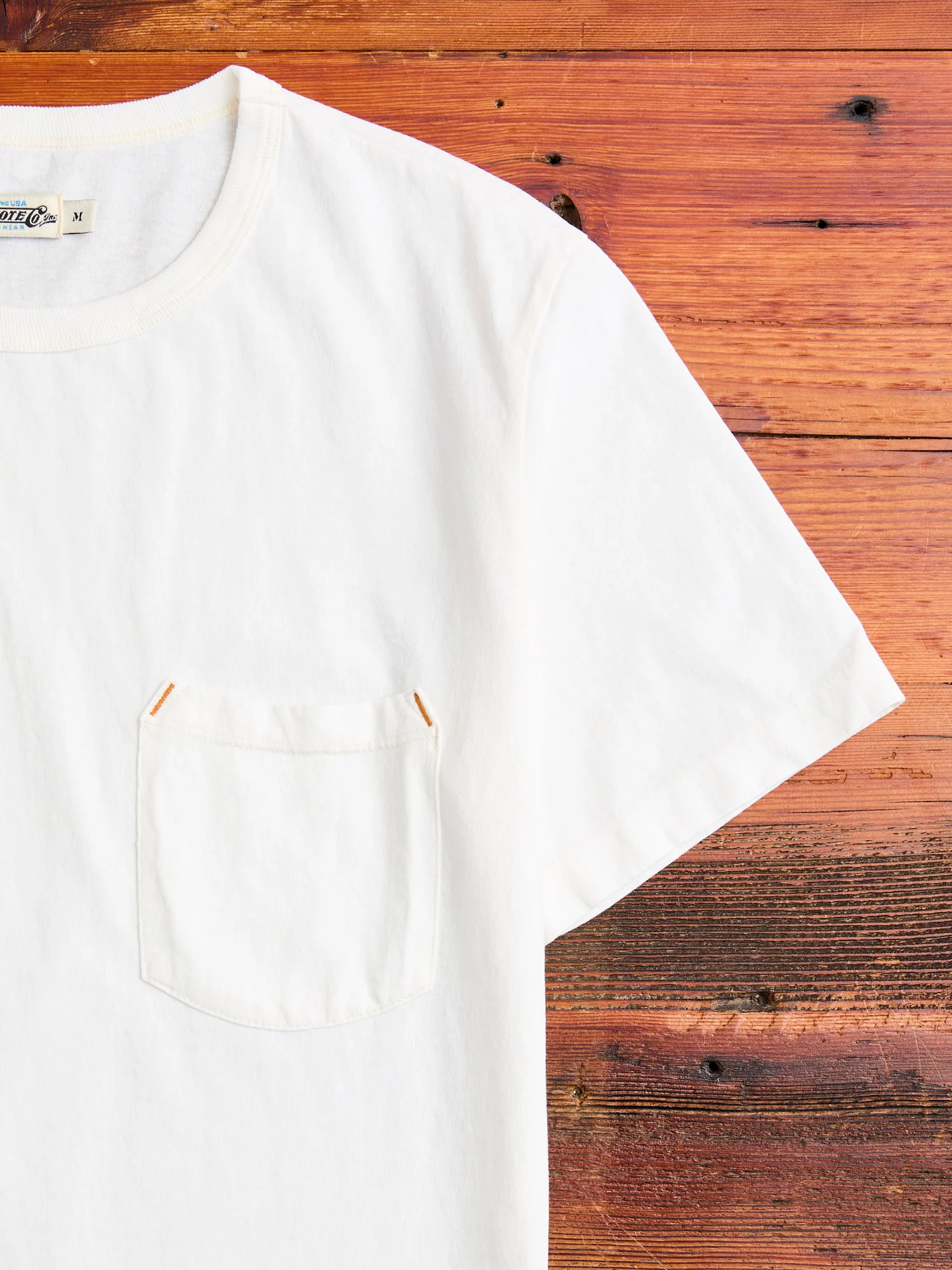 9oz Pocket T-Shirt in White - Image 4