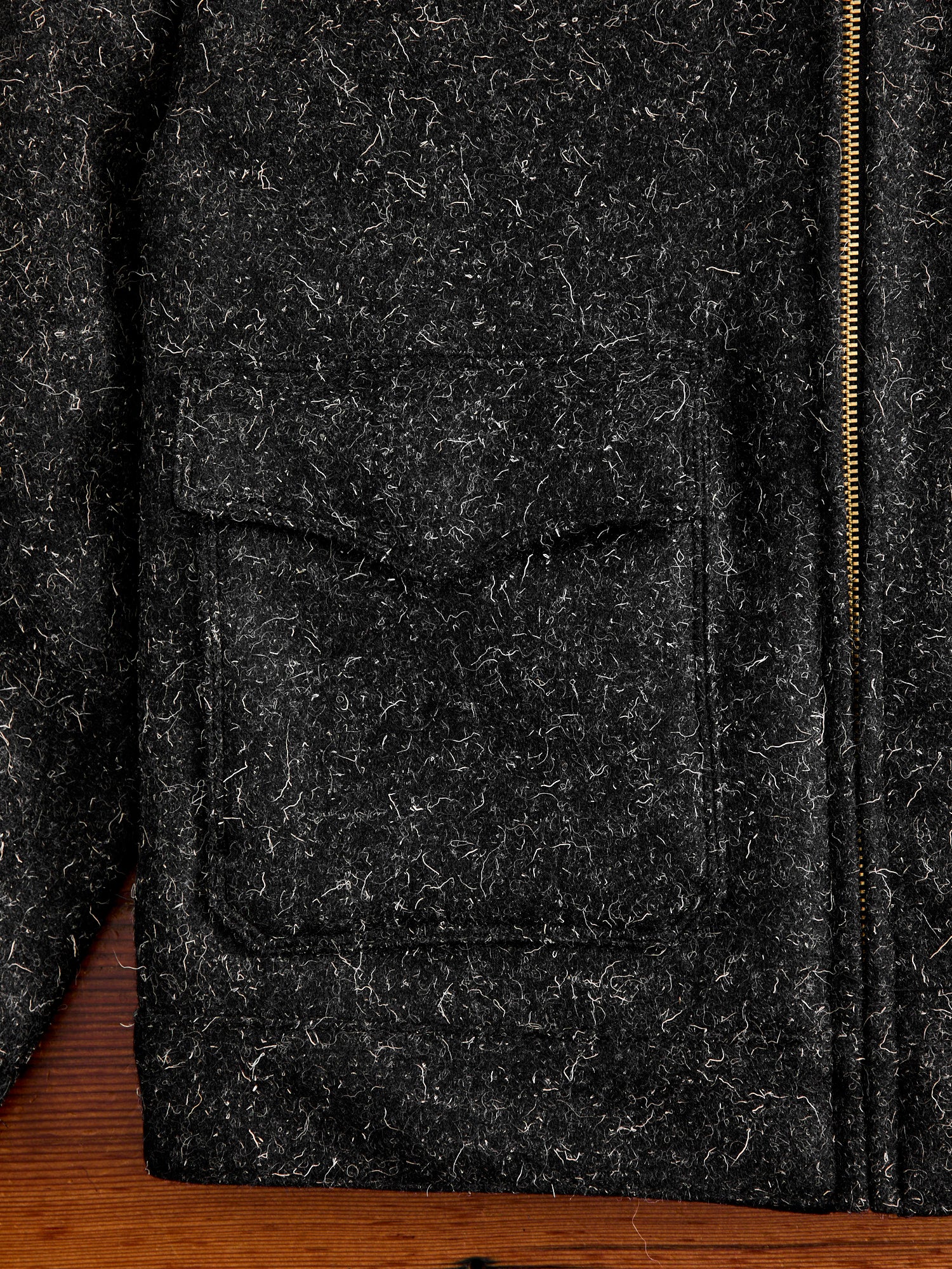 Alcorn Jacket in Black Wool - Image 5