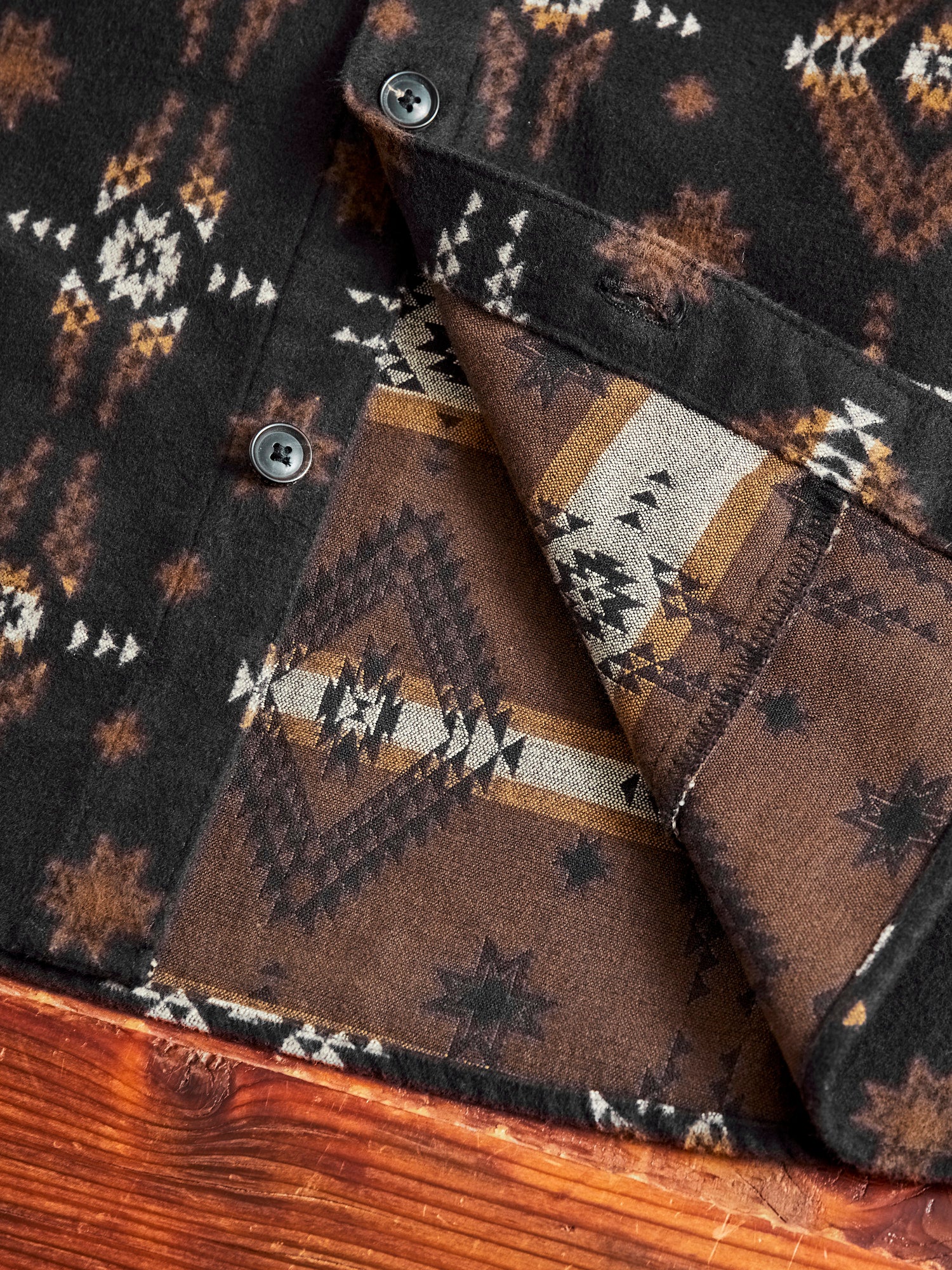 Alta Work Shirt in Black Southwestern - Image 8