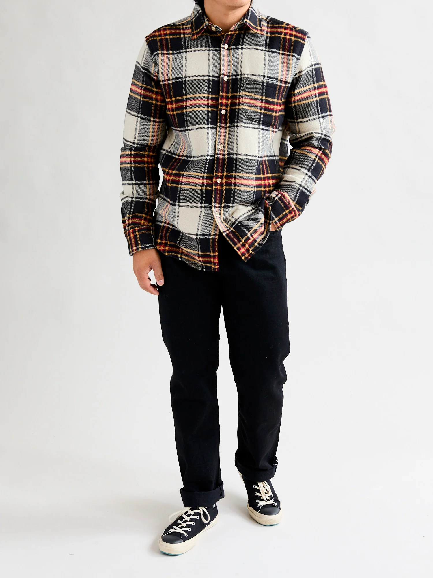 Arc Button-Up Shirt in Beige - Image 9
