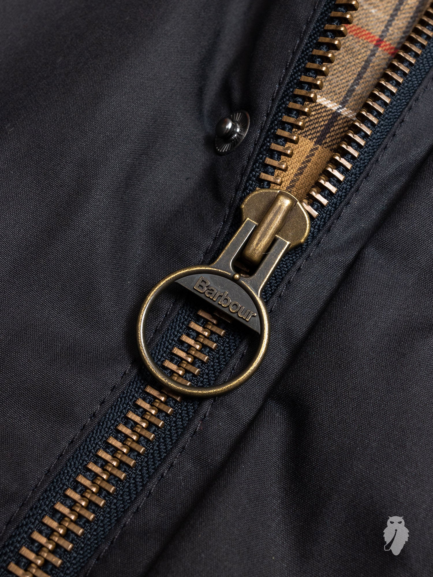"Ashby" Wax Jacket in Navy - Image 10
