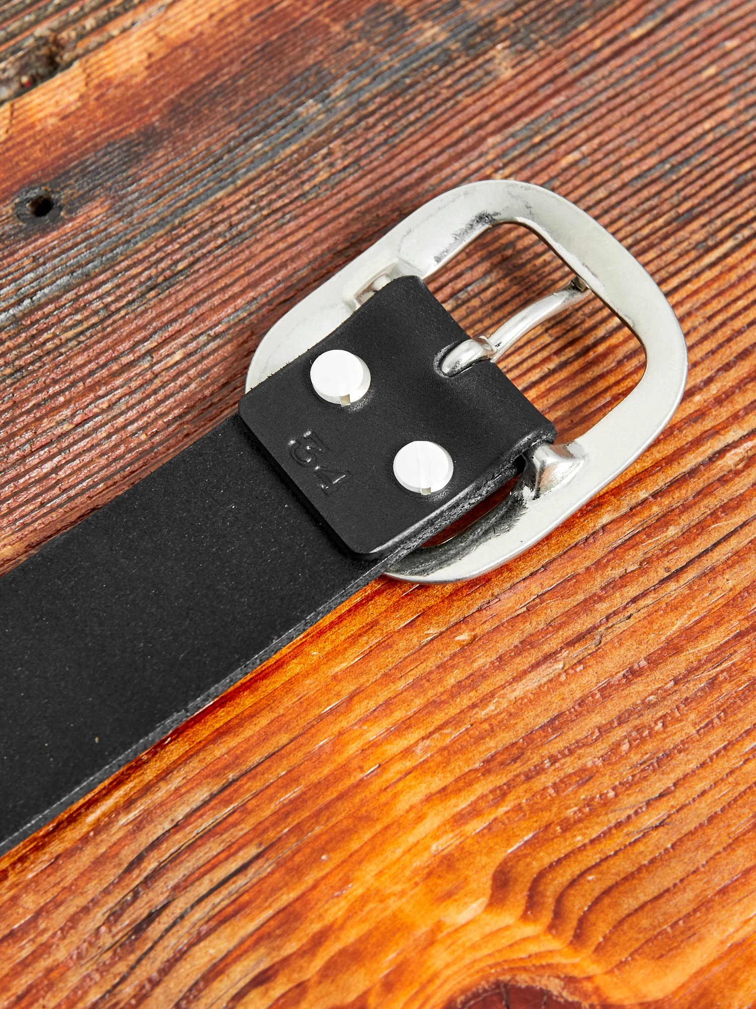 B-81 Leather Belt in Black - Image 5