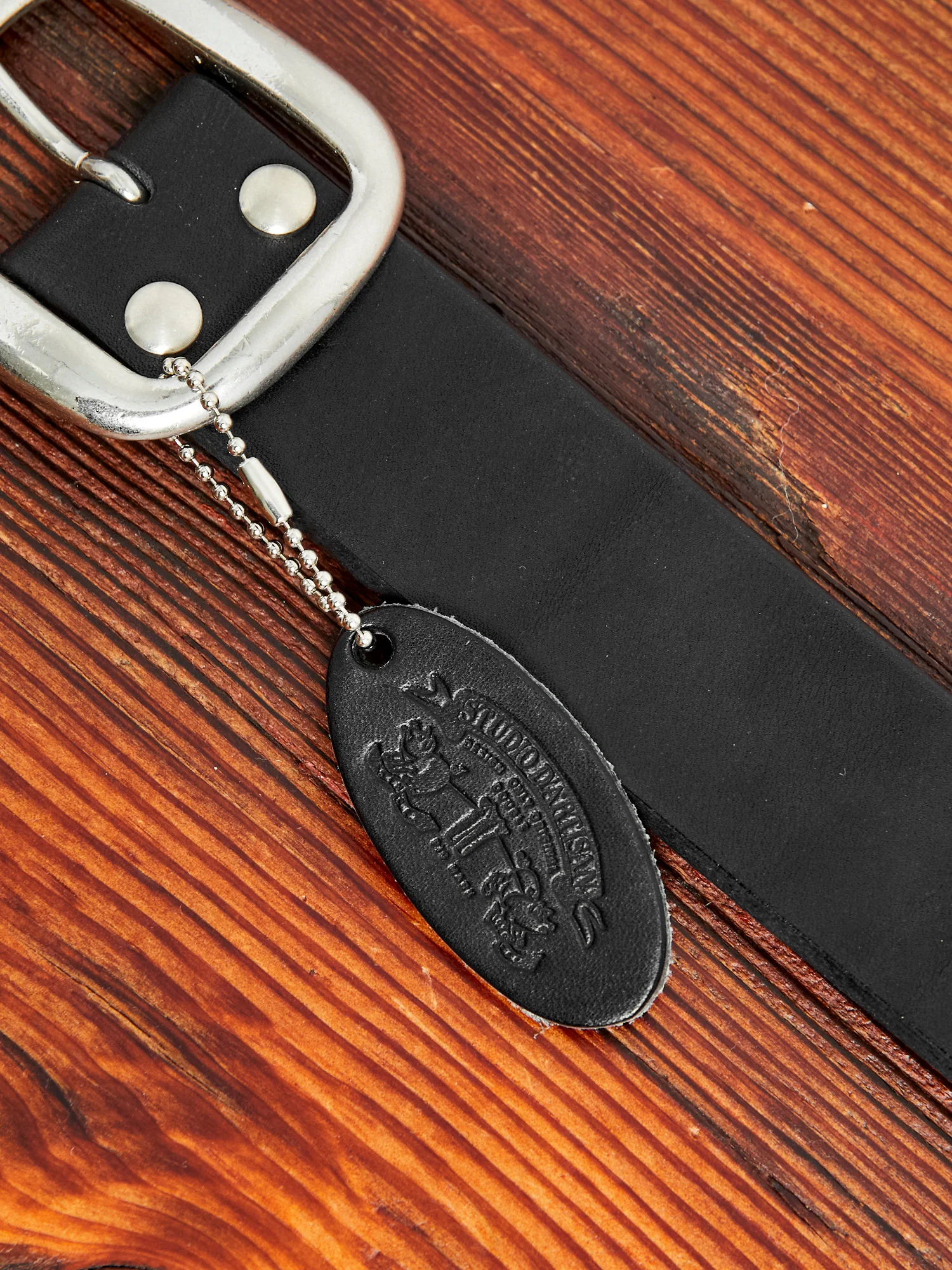 B-81 Leather Belt in Black - Image 7