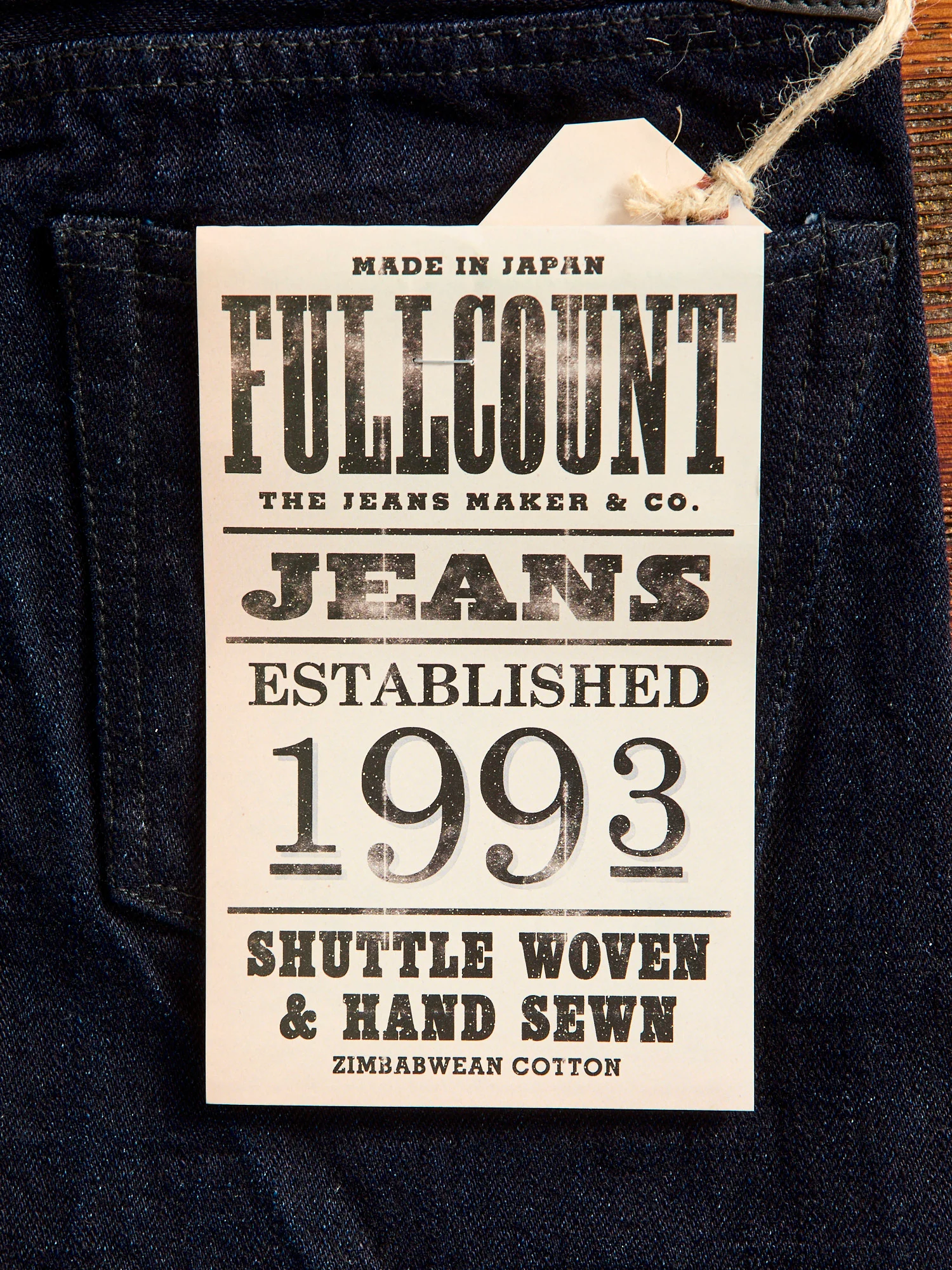B1101SRB "Super Rough" Indigo/Black 15.5oz Selvedge Denim - Classic Straight Fit - Image 4