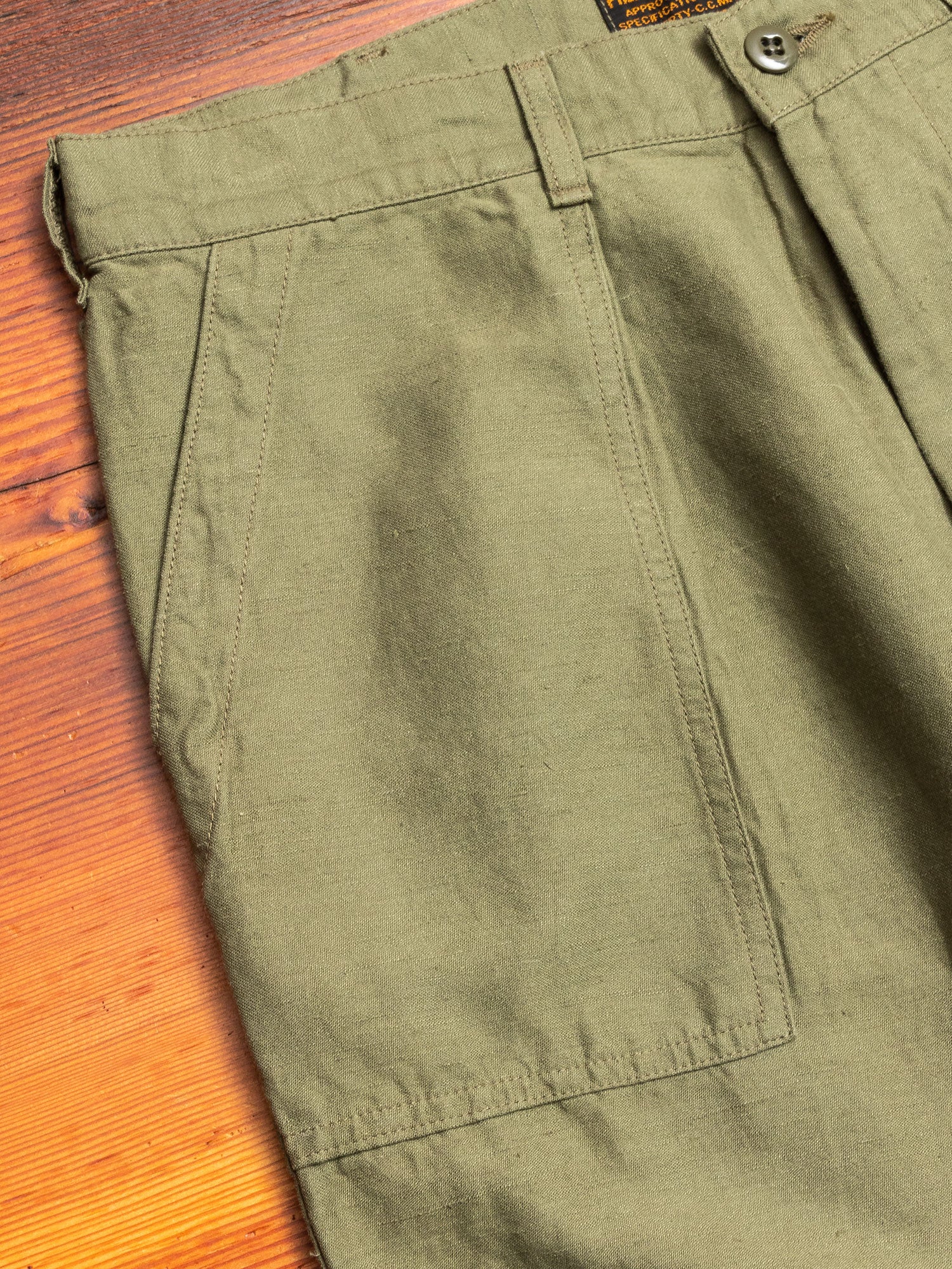 Baker Utility Military Pants in Olive - Image 3