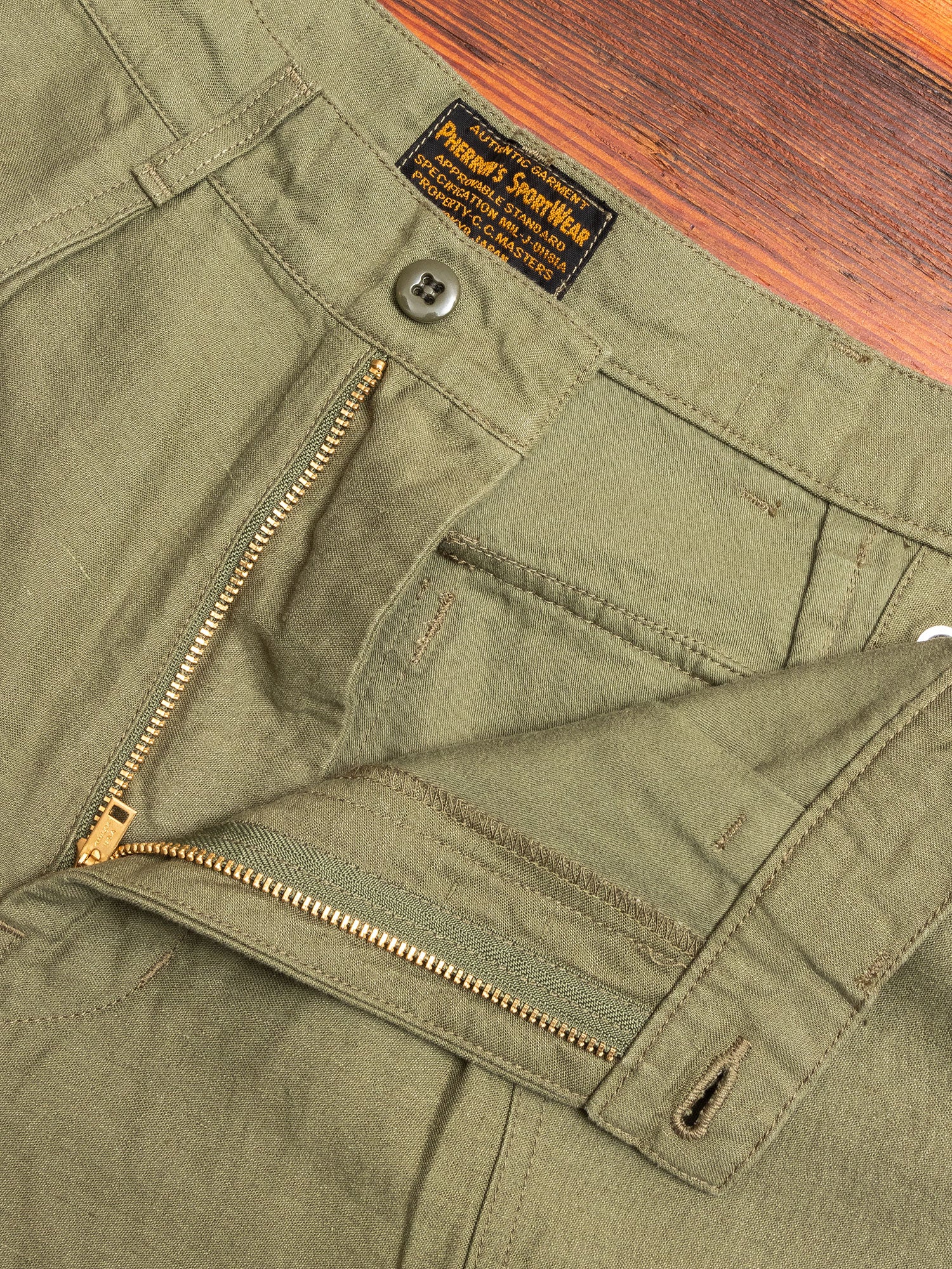 Baker Utility Military Pants in Olive - Image 4