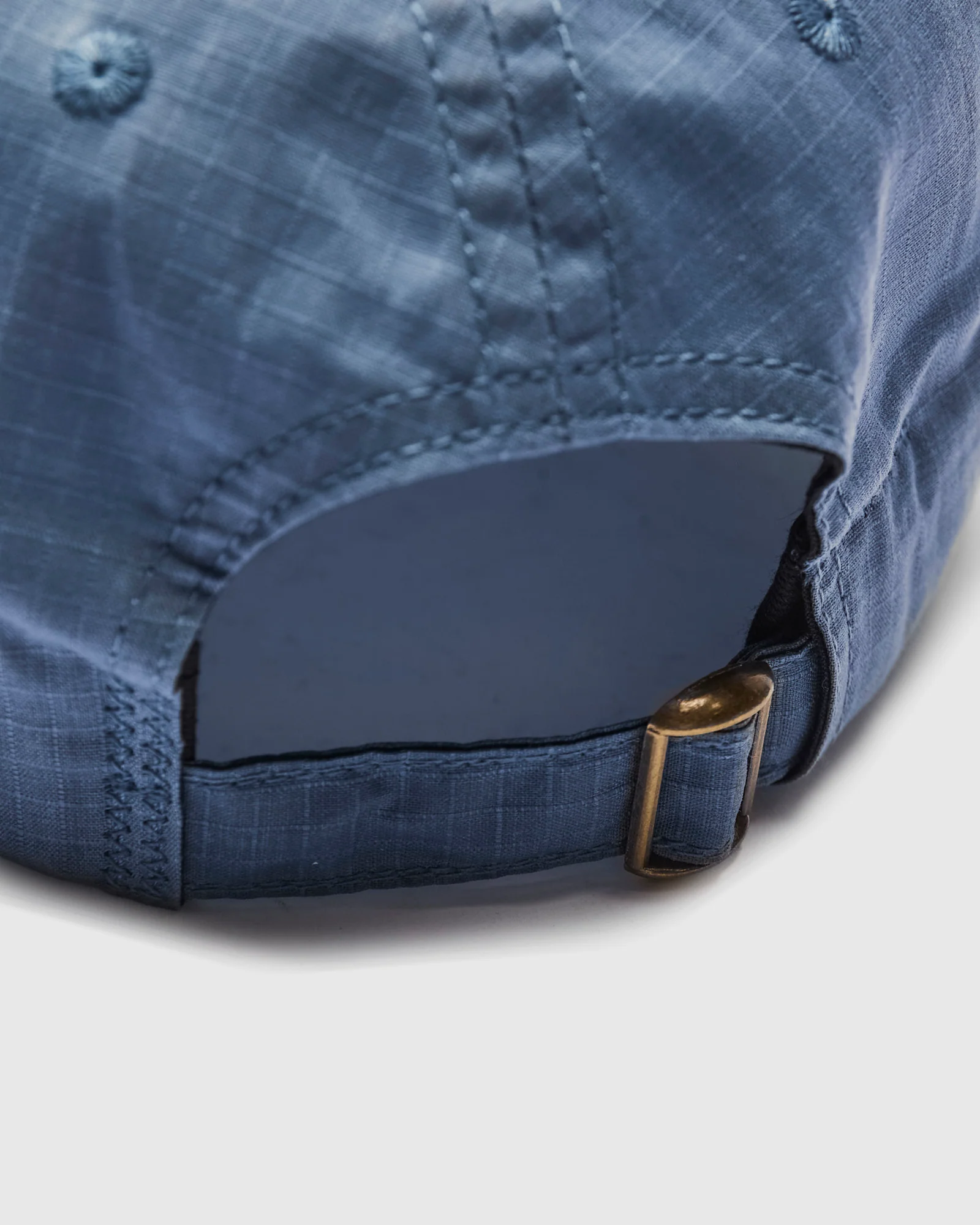 Baseball Hat in Waxed Ripstop Faded Blue - Image 4