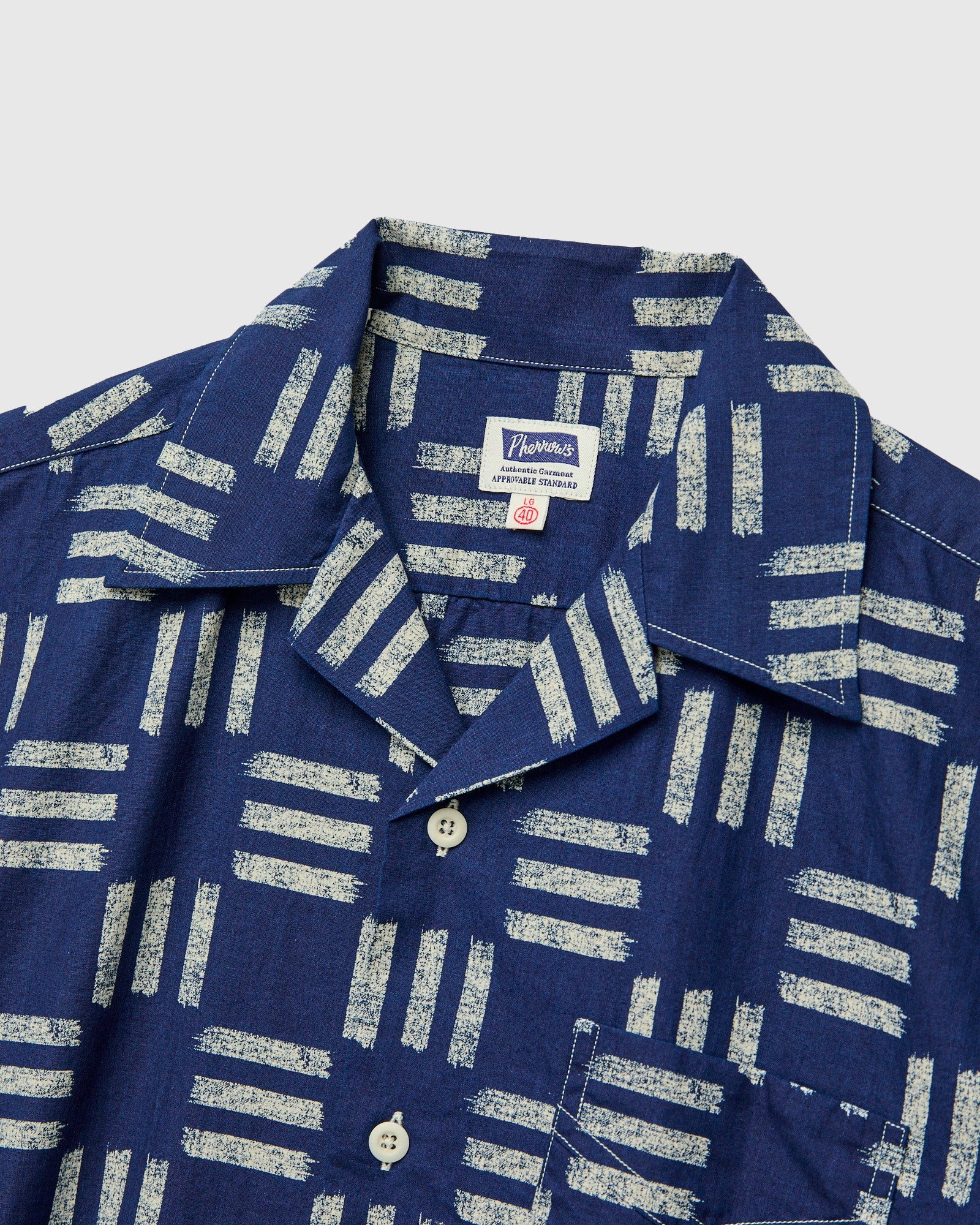 Bassen Hawaiian Shirt in Indigo Check - Image 3