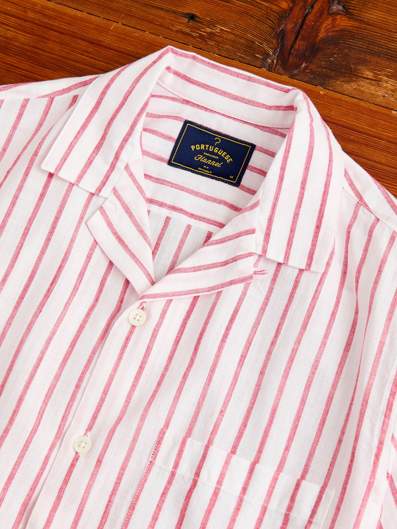 Beach Cabin Button-Up Shirt in Red - Image 3
