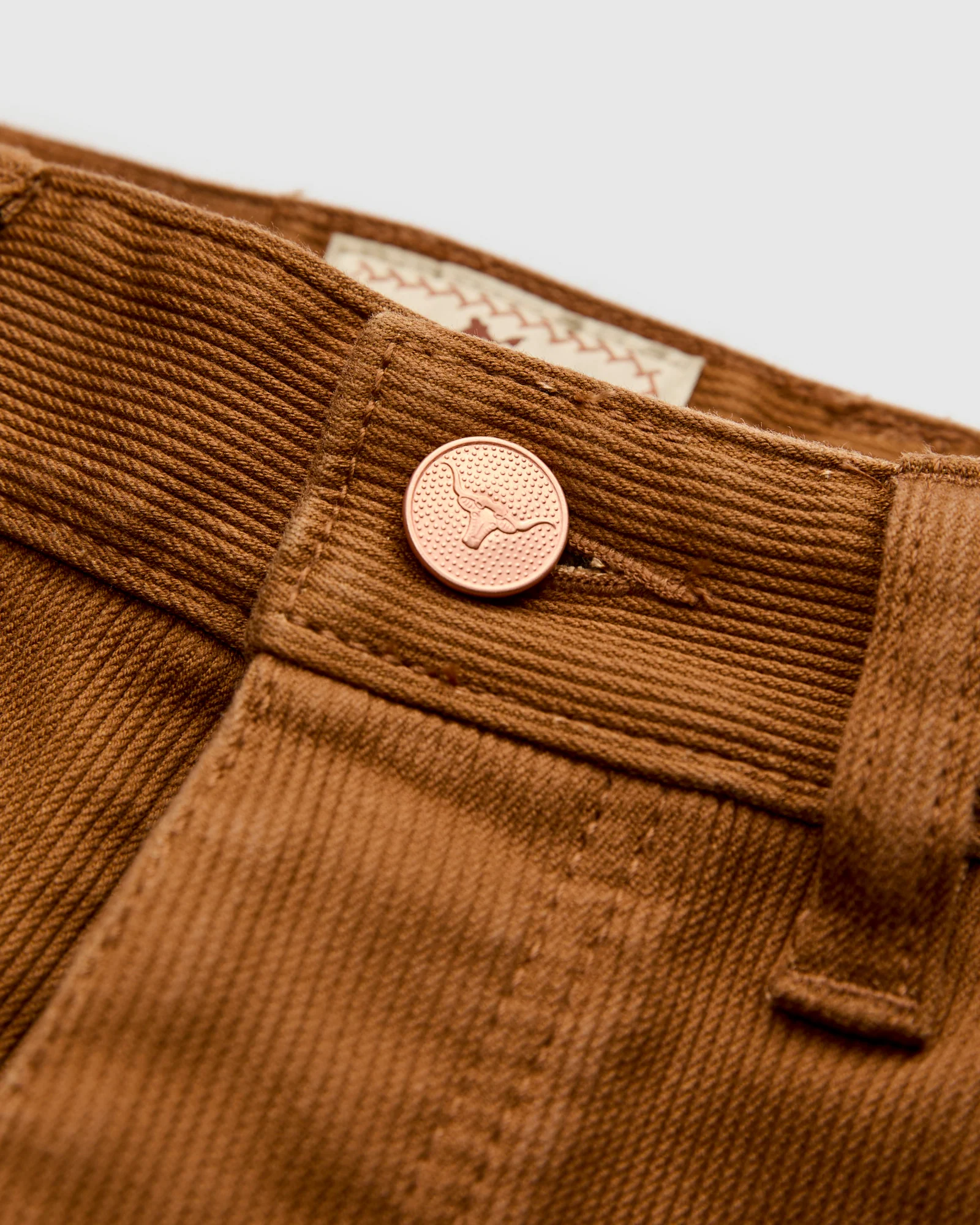Bedford Cord Five Pocket Trousers in Bay Brown - Image 5