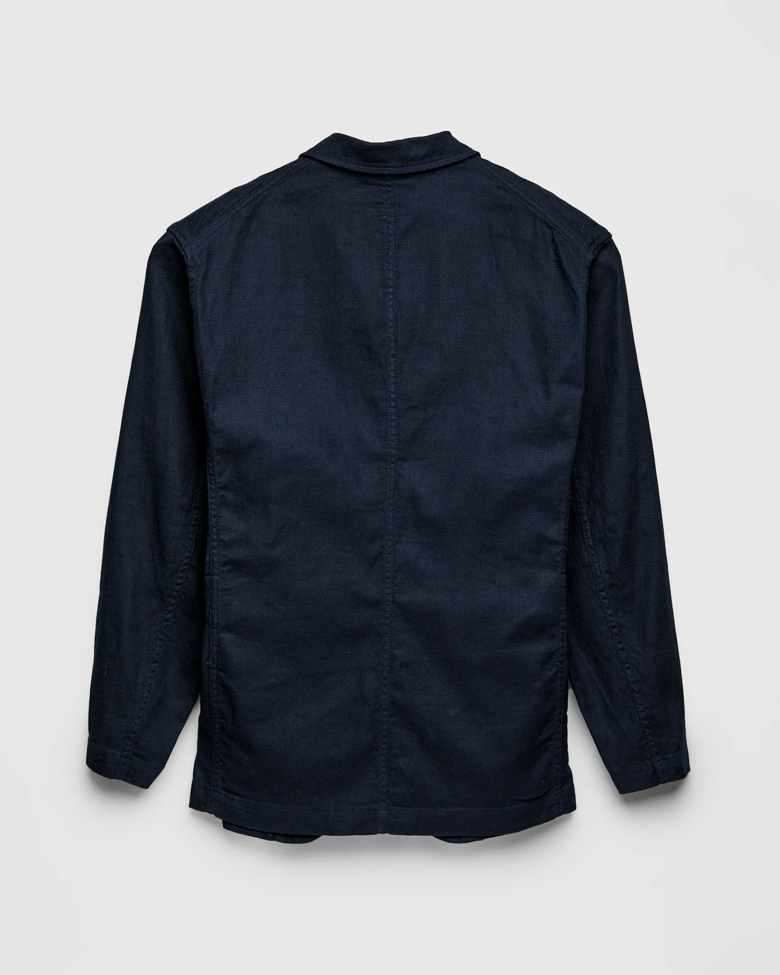 Bedford Jacket in Dark Navy Cotton Linen Java Cloth - Image 3