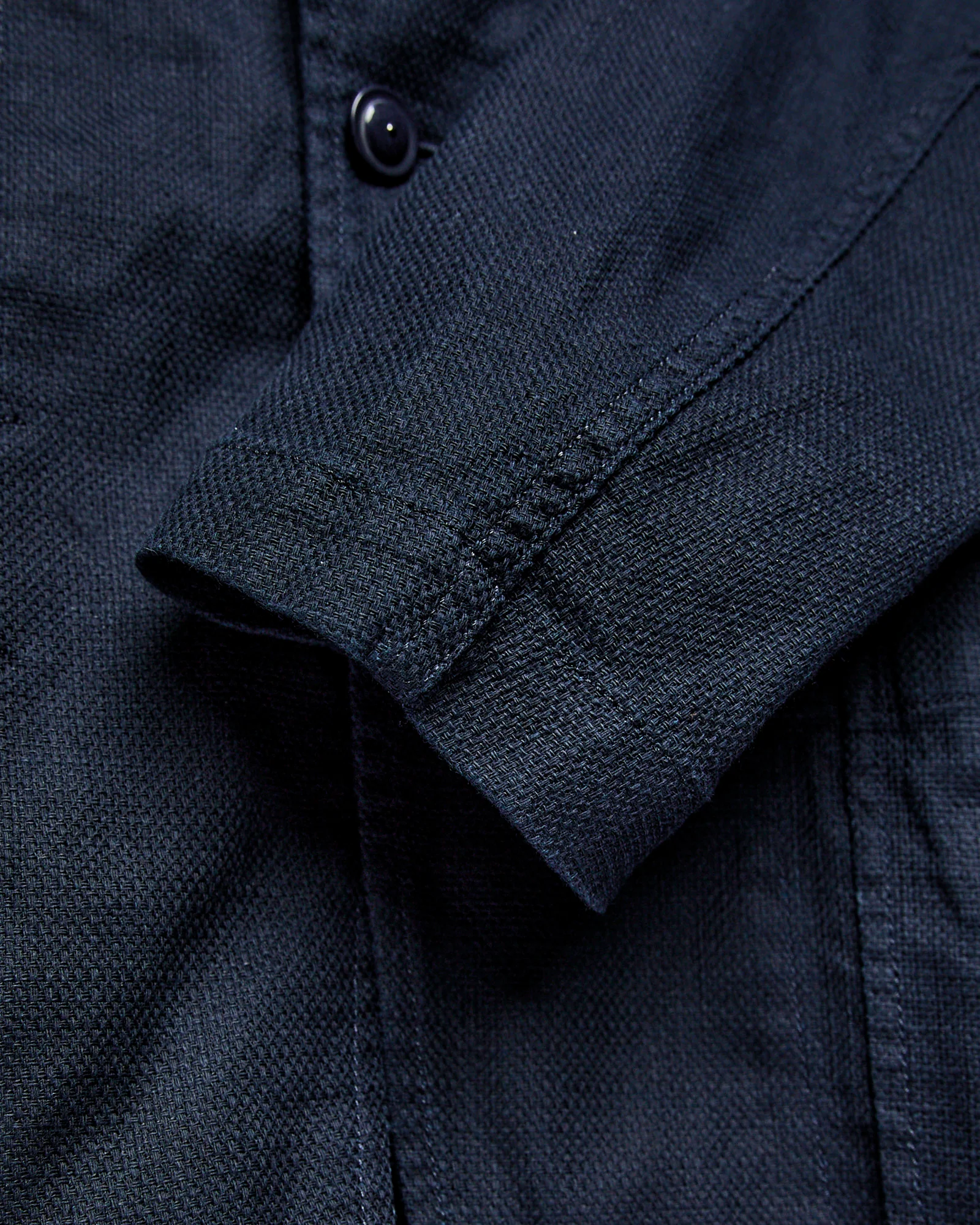 Bedford Jacket in Dark Navy Cotton Linen Java Cloth - Image 6