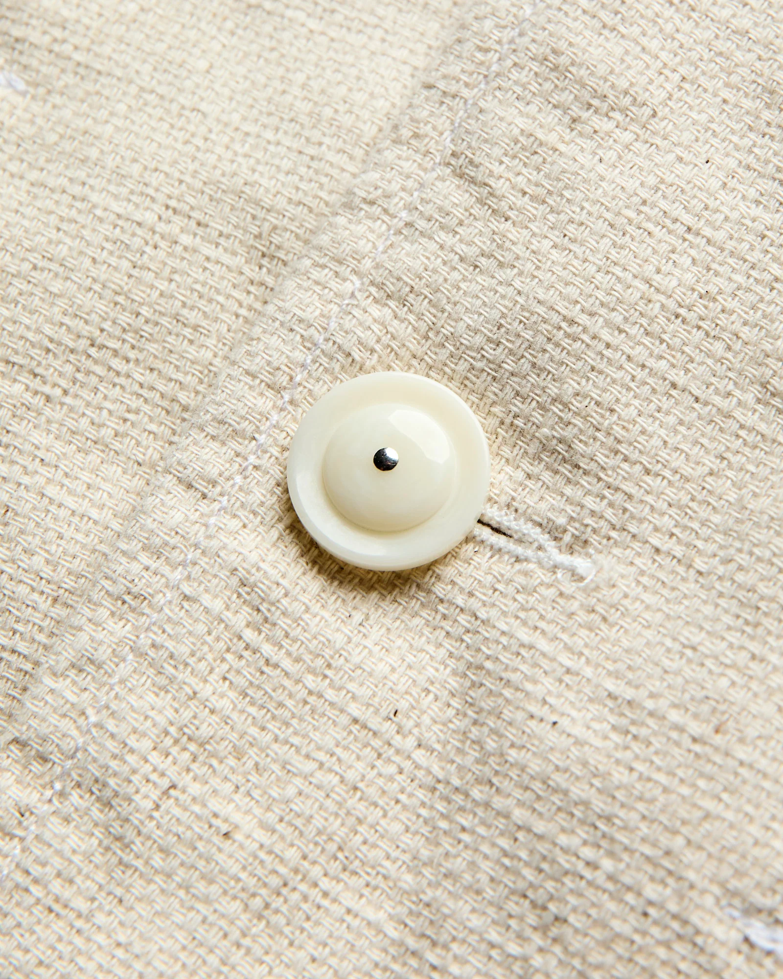 Bedford Jacket in Natural Cotton Linen Java Cloth - Image 6