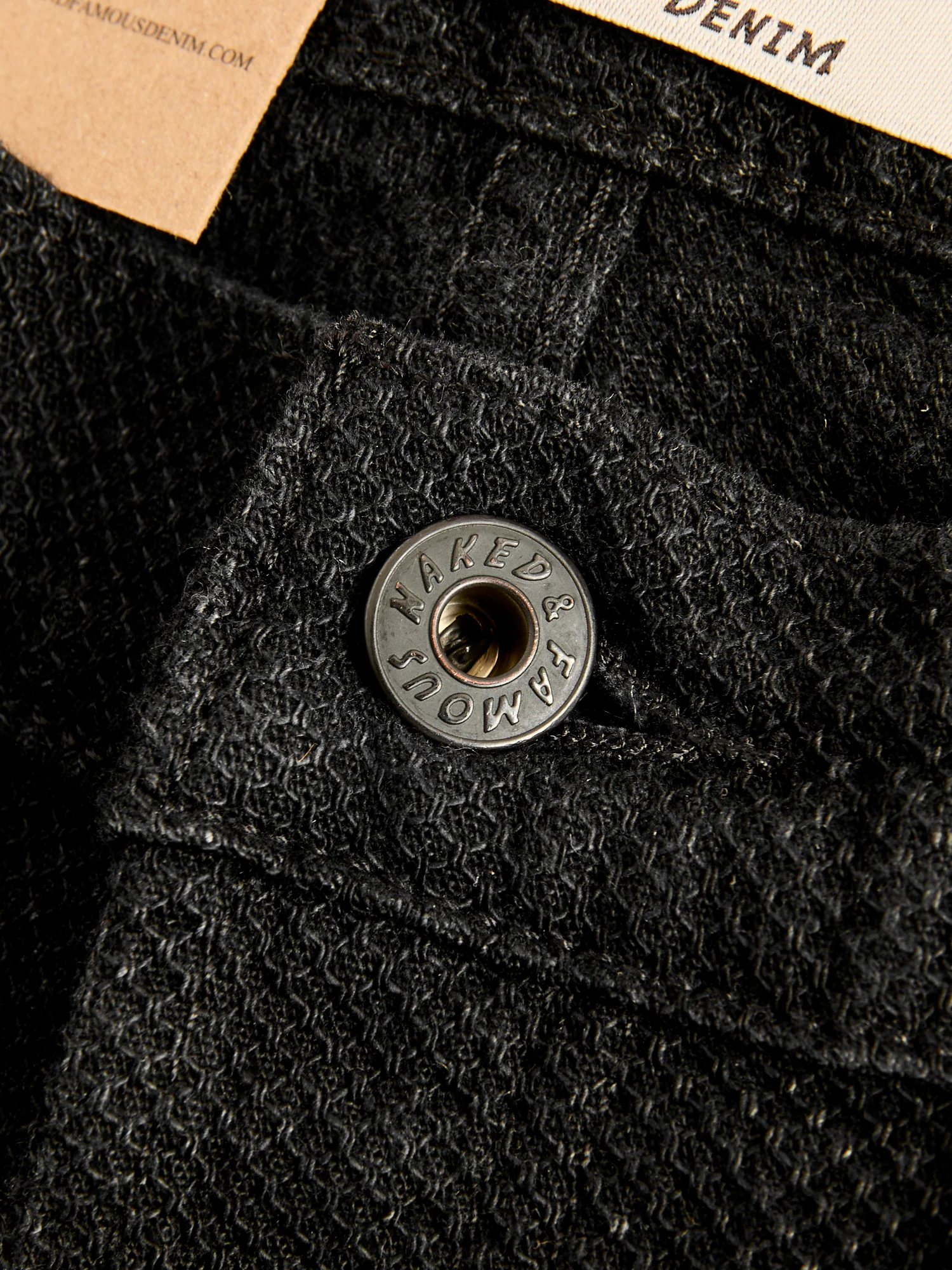 "Black Kikko" 12.5oz Jacquard Denim - Easy Guy Fit - Image 5