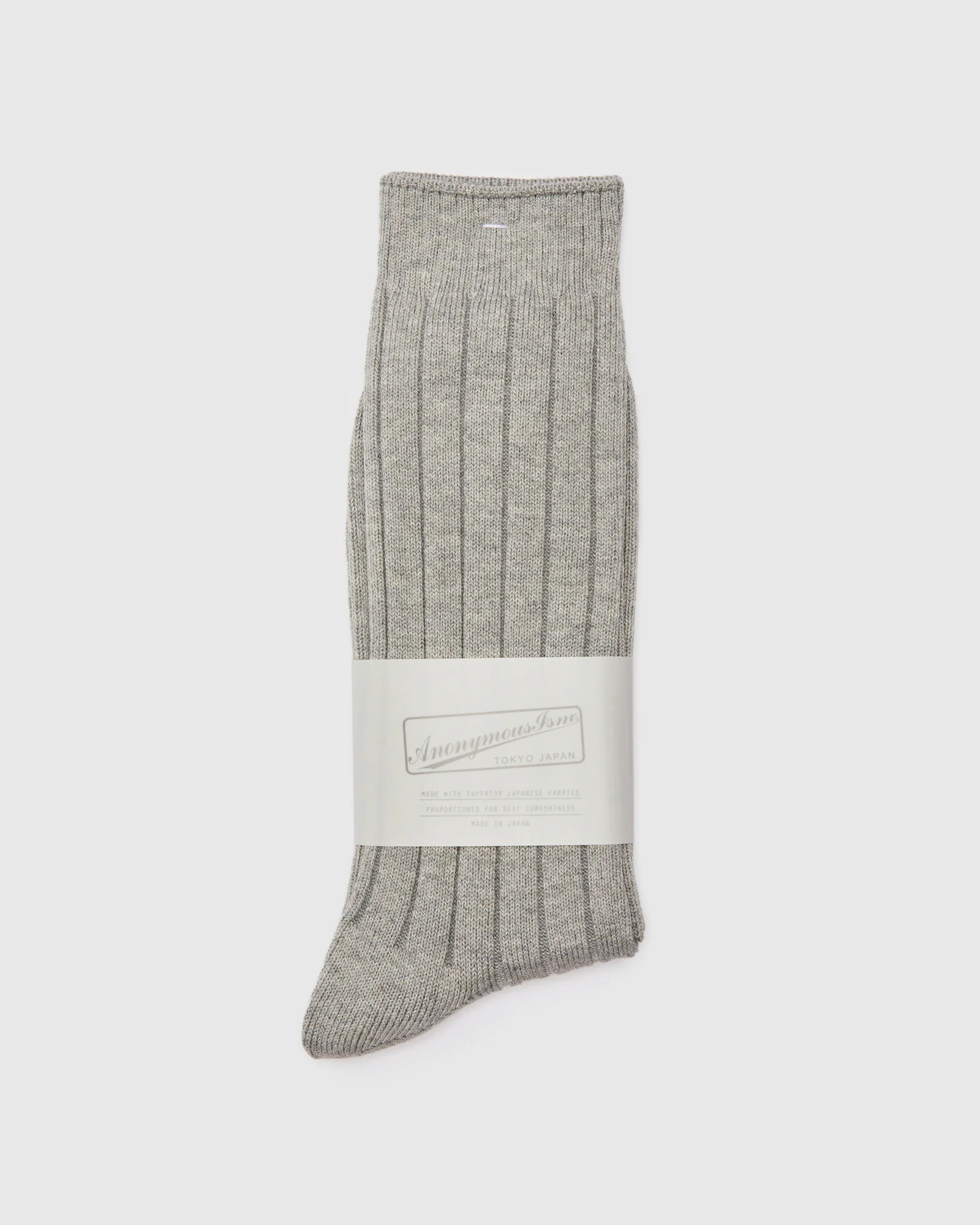 Bold Rib Crew in Grey
