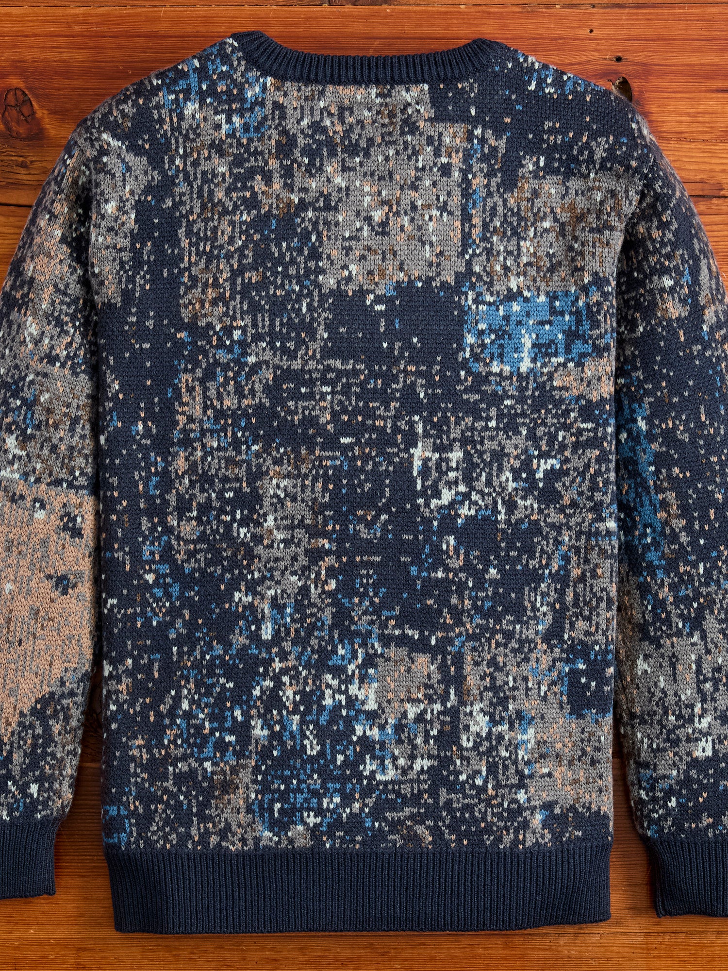 "Boro" Knit Crewneck Sweater in Navy - Image 8