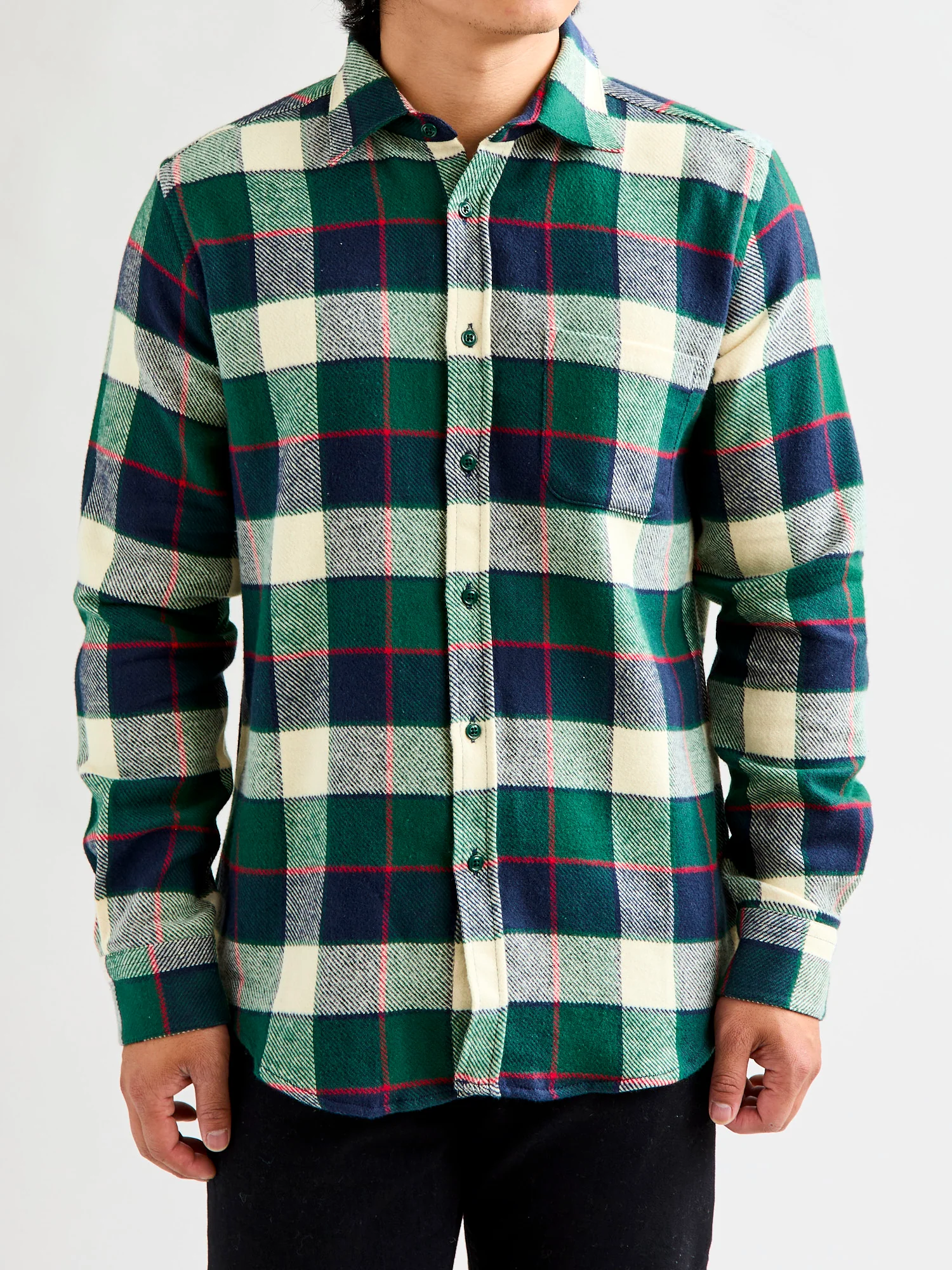 Bottle Button-Up Shirt in Blue Green - Image 2