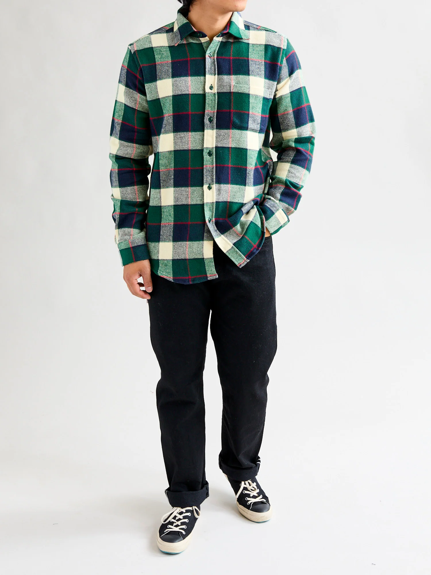 Bottle Button-Up Shirt in Blue Green - Image 9